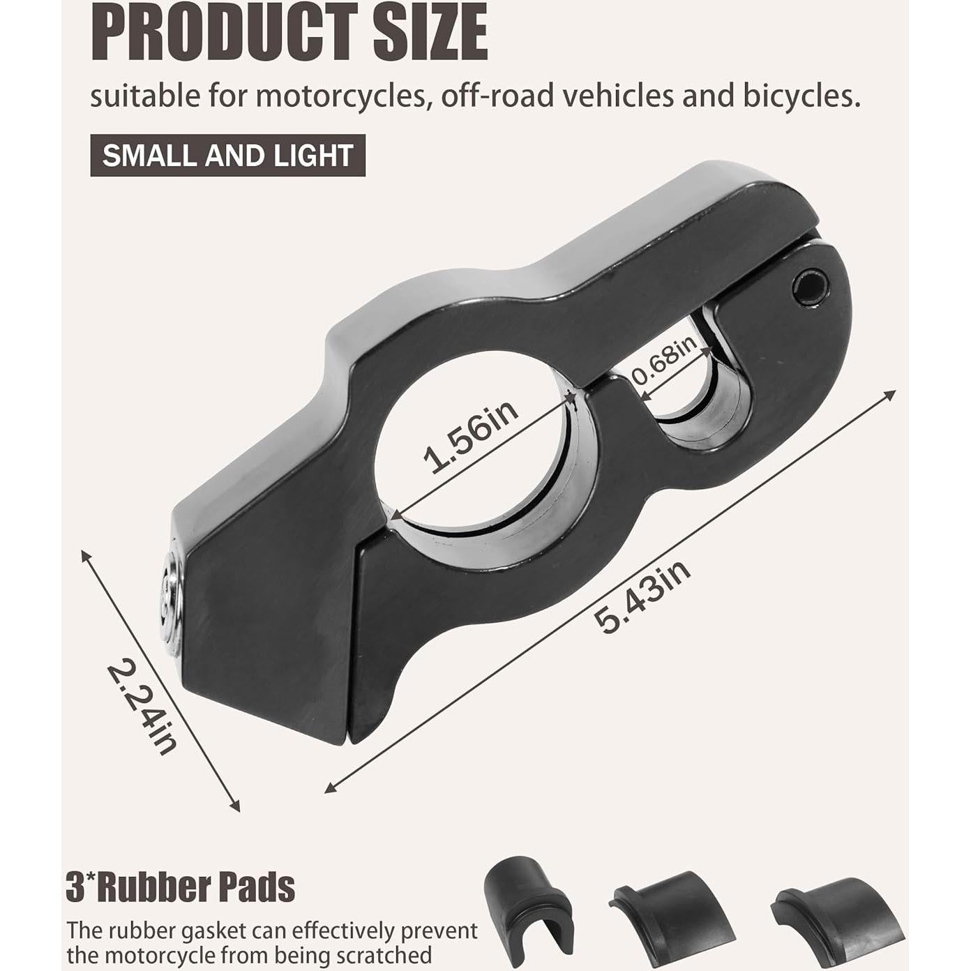 Cerradura Antirrobo para Motocicleta RACOONA 1411CBFDS002 Negra