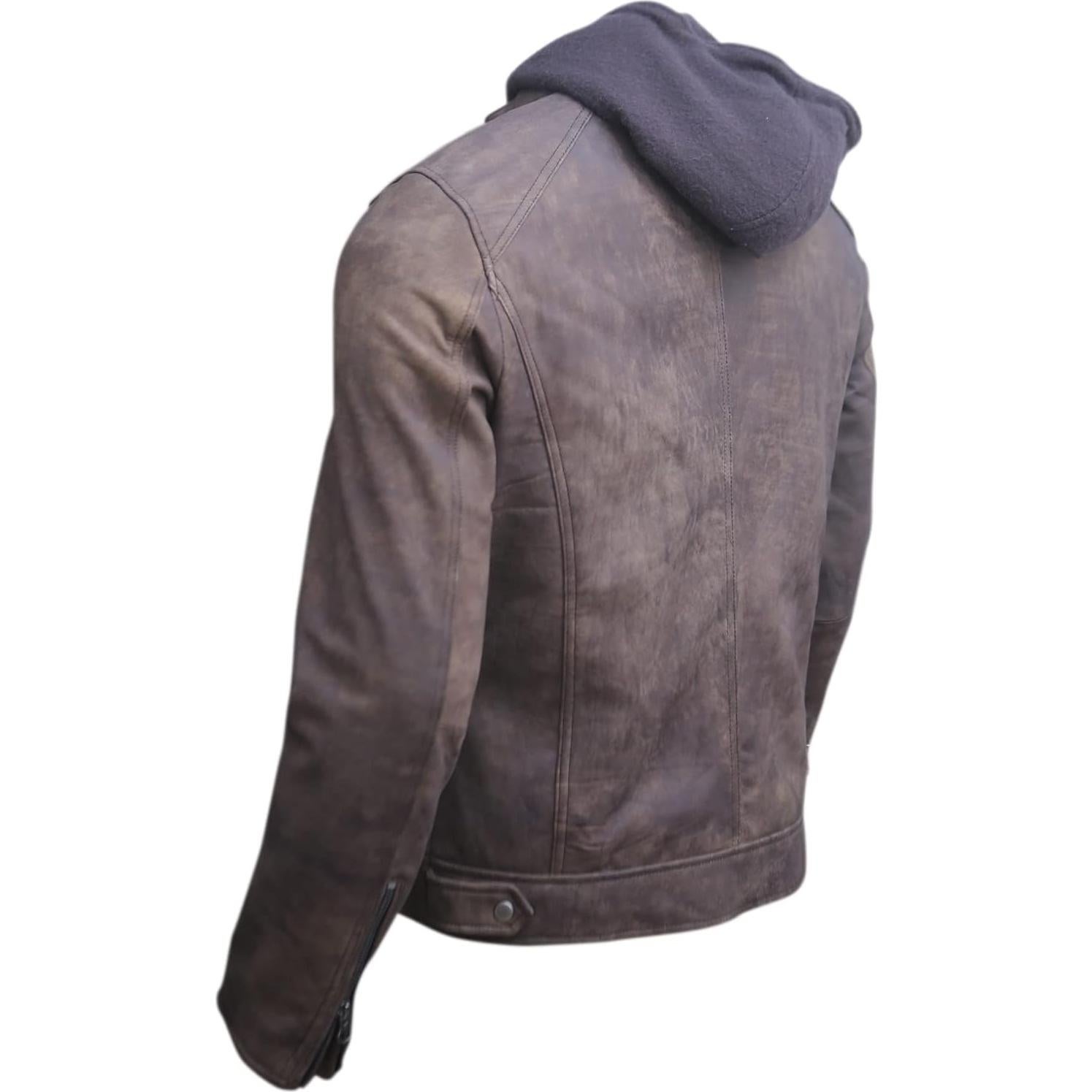 Chaqueta de motocicleta de cuero Artistry Leather marrón X-Pequeño