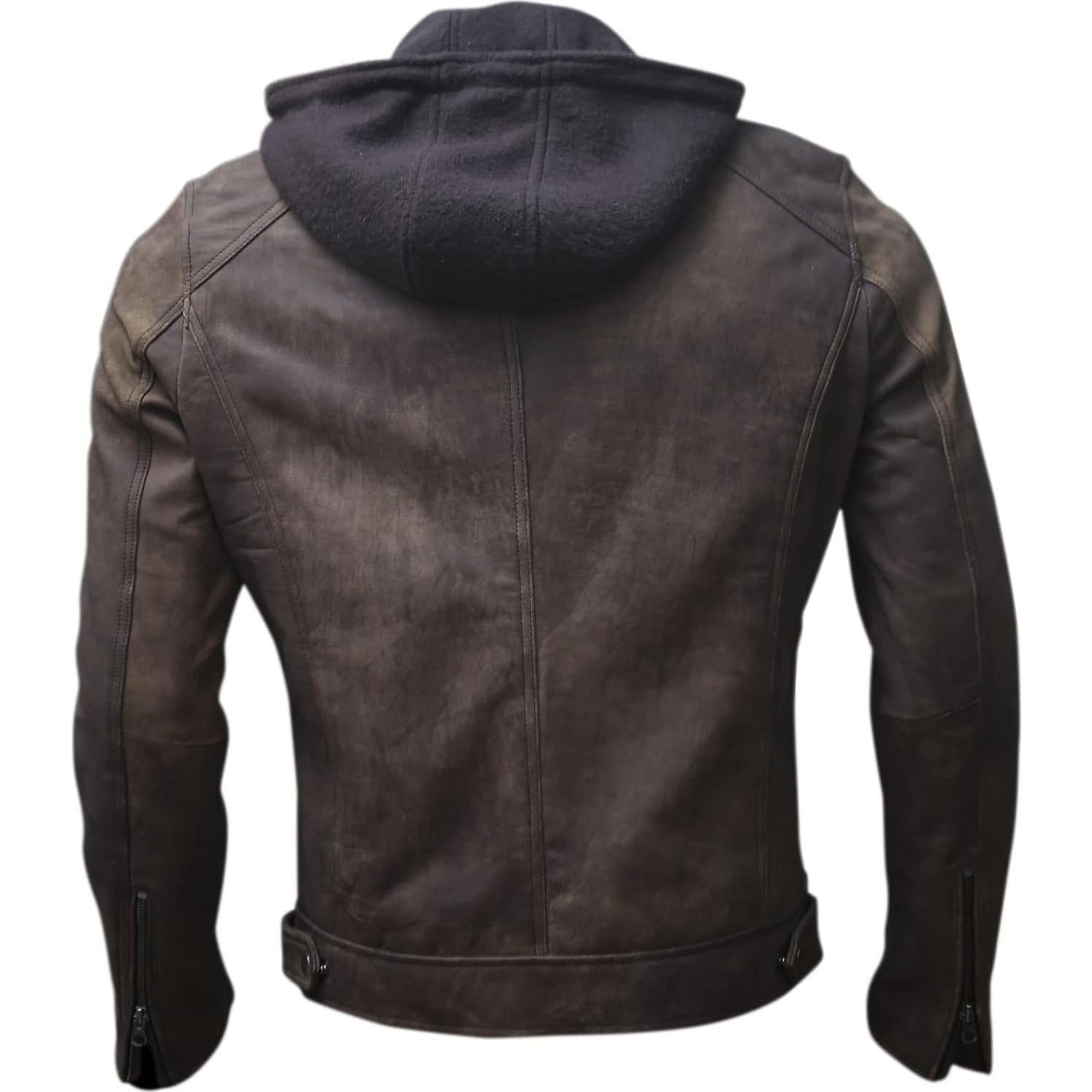 Chaqueta de motocicleta de cuero Artistry Leather marrón X-Pequeño