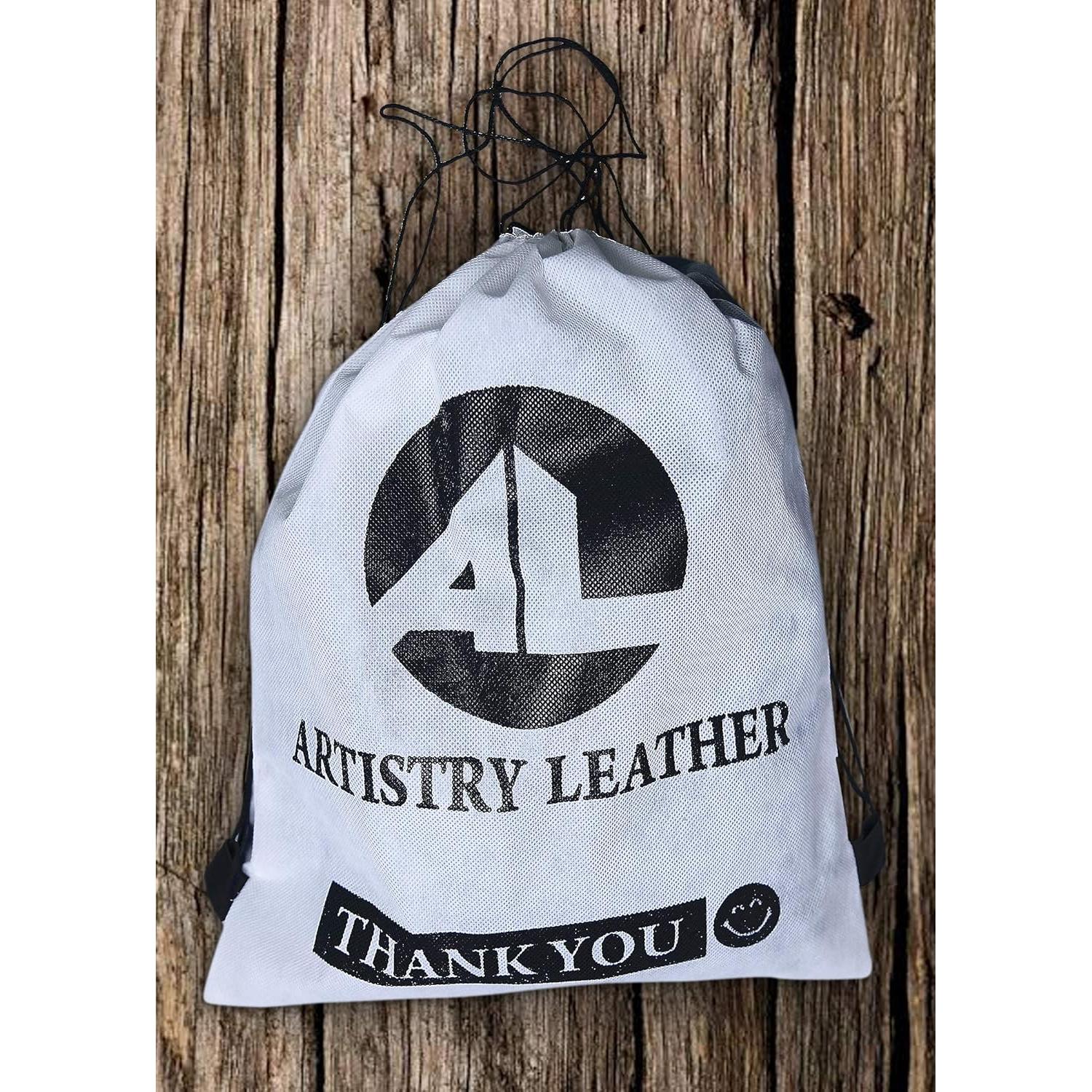 Chaqueta de motocicleta de cuero Artistry Leather marrón X-Pequeño