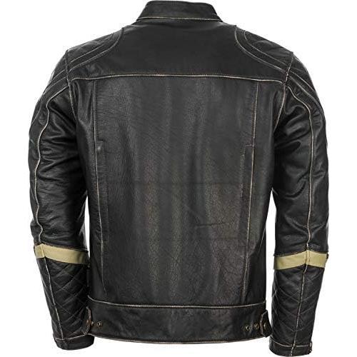 Chaqueta de Cuero para Motocicleta Highway 21 - 3X Grande Negra