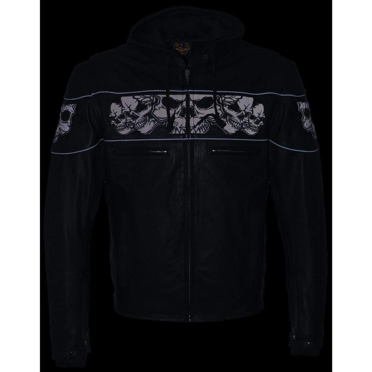Chaqueta de Cuero para Motocicleta Milwaukee Leather MLM1563