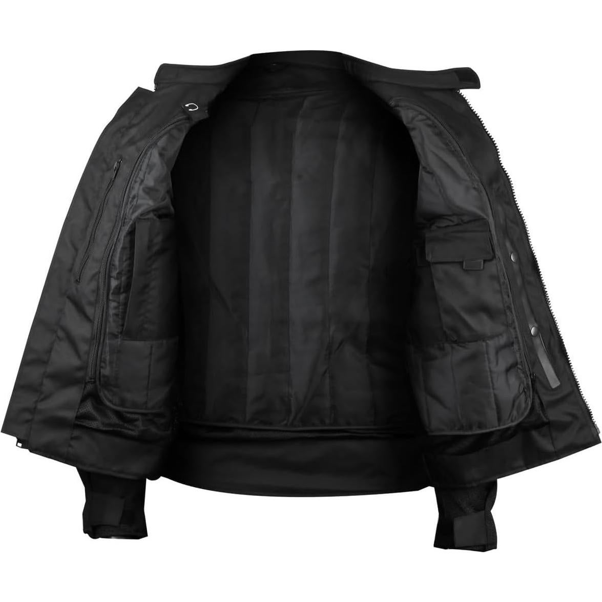 Chaqueta de motocicleta Vance Leather Malla Reflectante CE Negra