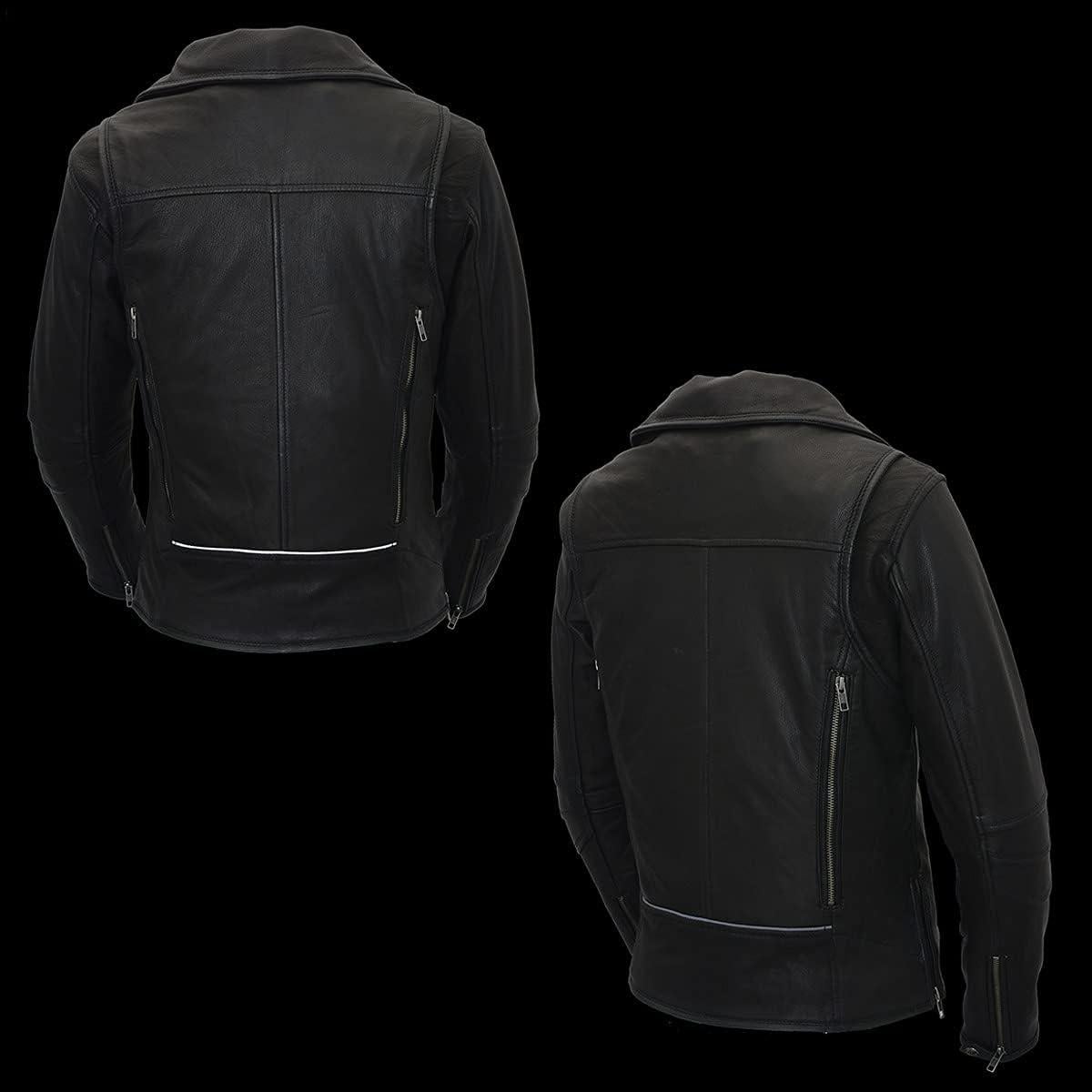 Chaqueta de Cuero Ligera para Mujeres Milwaukee Leather MLL2581 Negra