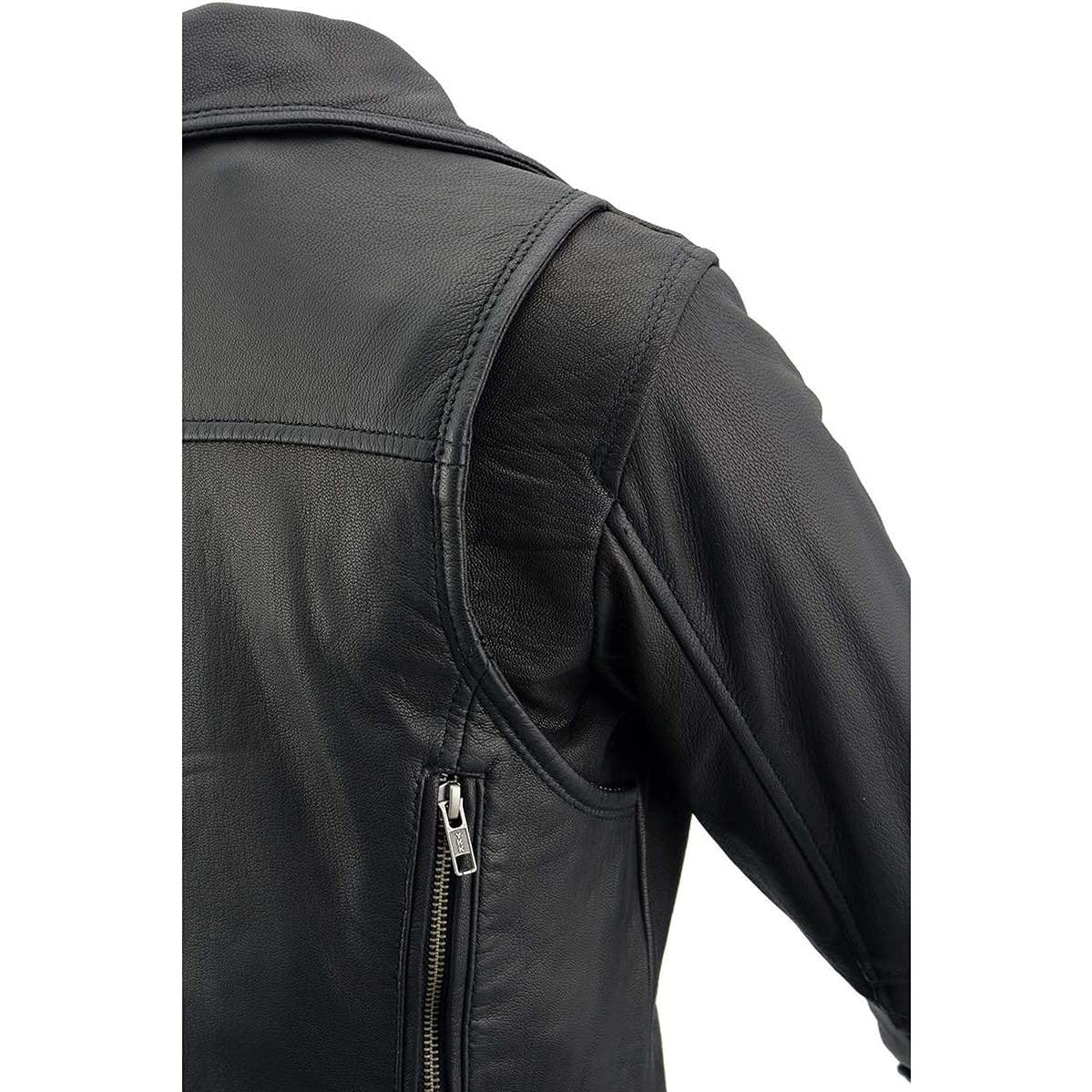 Chaqueta de Cuero Ligera para Mujeres Milwaukee Leather MLL2581 Negra
