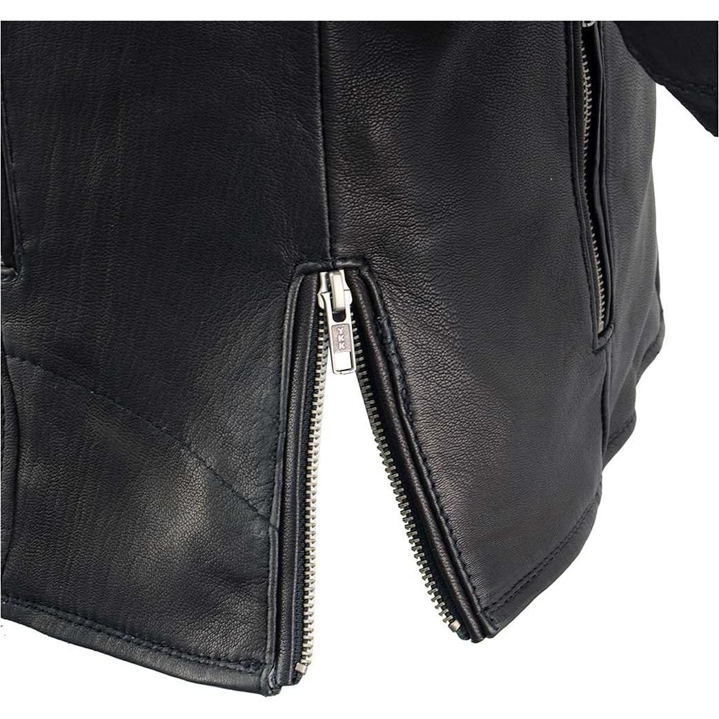 Chaqueta de Cuero Ligera para Mujeres Milwaukee Leather MLL2581 Negra