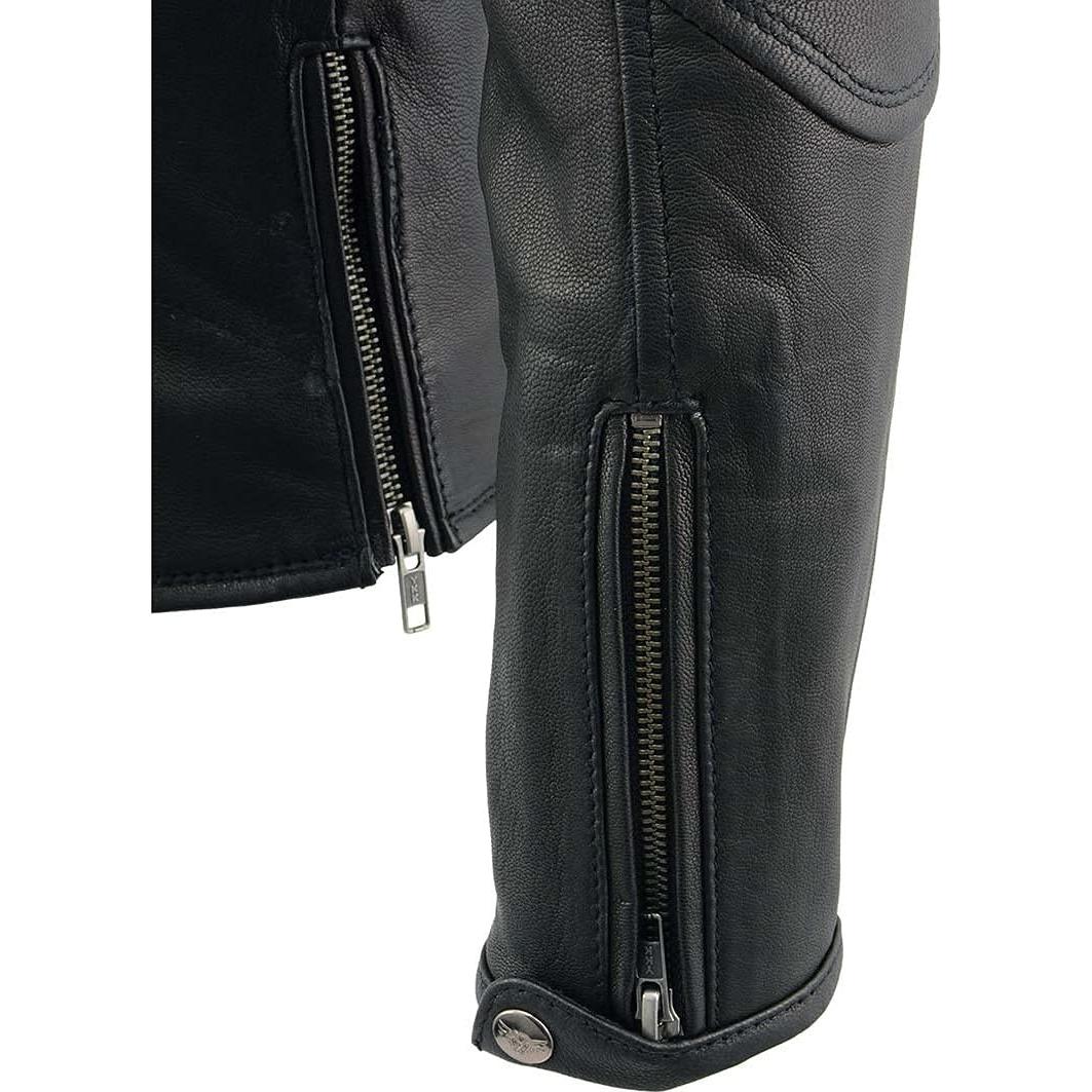 Chaqueta de Cuero Ligera para Mujeres Milwaukee Leather MLL2581 Negra