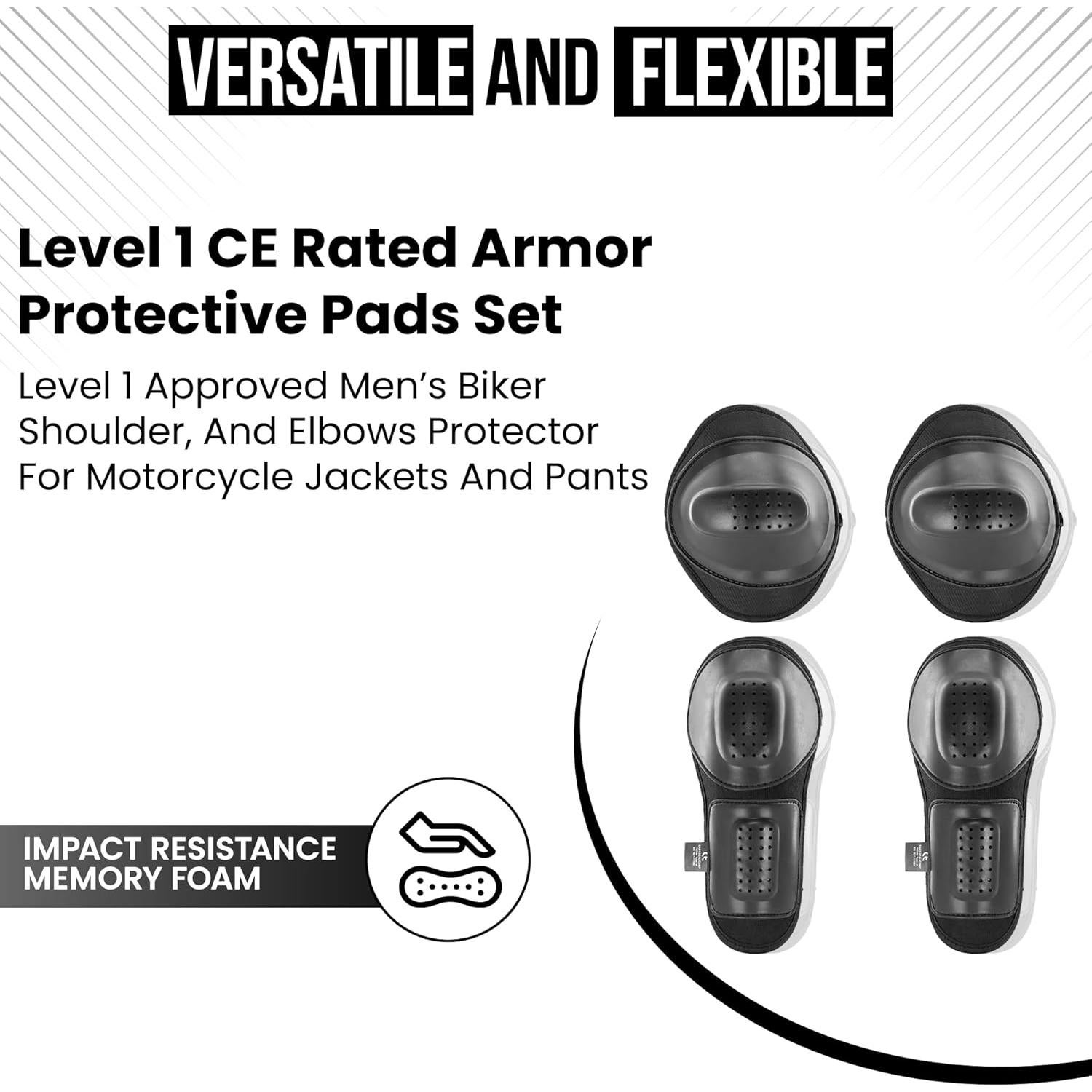 Conjunto de Almohadillas de Armadura CE MOTOSTYLEWEAR Nivel 1