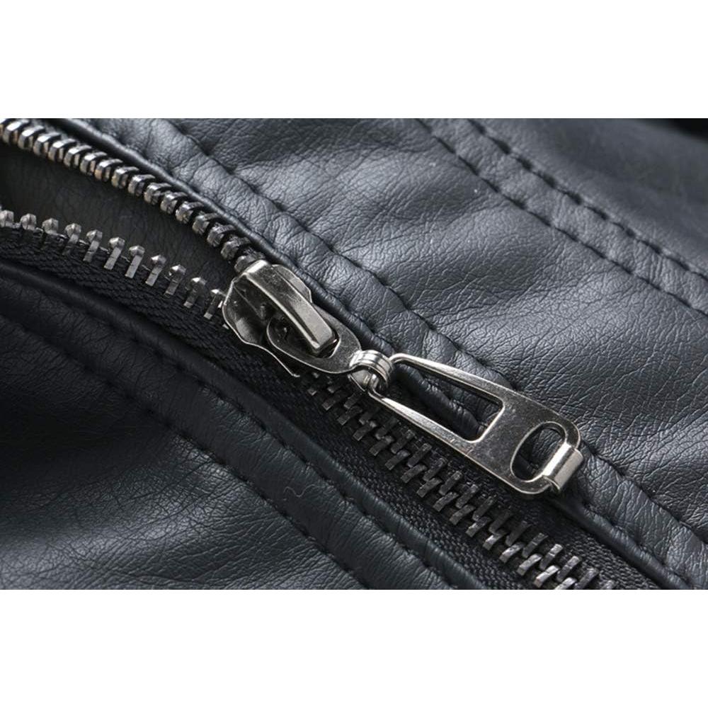 Chaqueta de Cuero Sintético LJYH para Niños 3-4T Negra