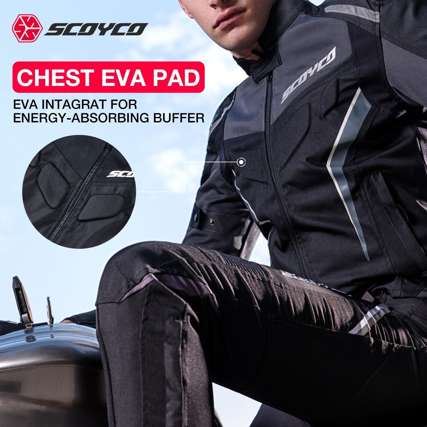 Chaqueta de motocicleta Scoyco Malla Transpirable Talla Grande