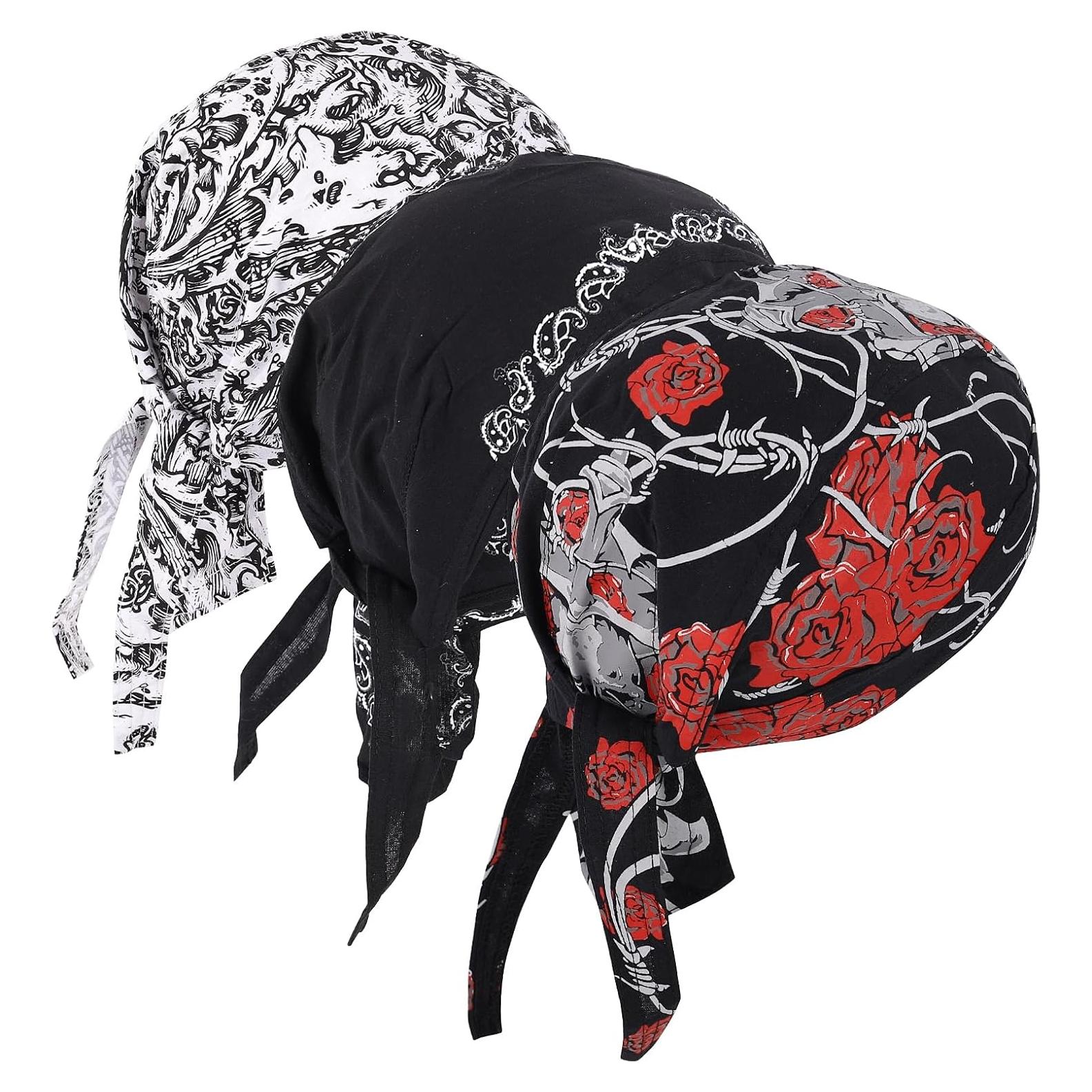 Gorras de Calavera Docila 3 Pcs para Hombres - Transpirables y Cómodas