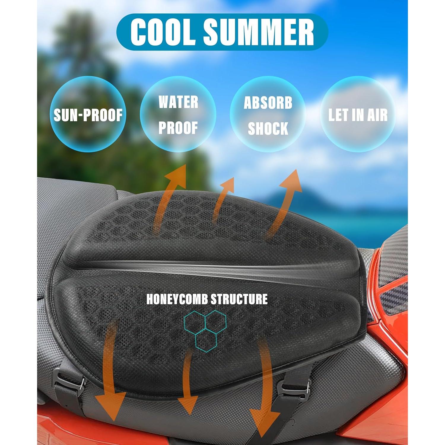 Cojín Universal para Asiento de Motocicleta ESEWALAS Gel 3D