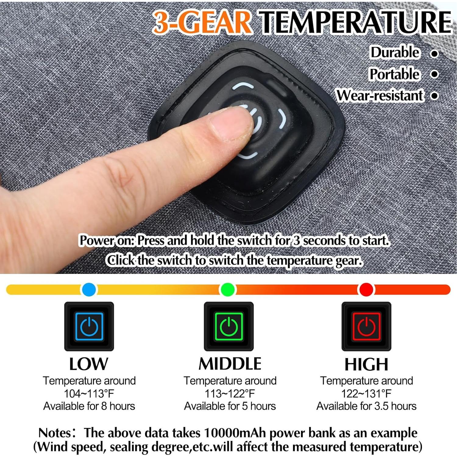 Cojín Térmico Portátil USB Wenqik 45x45cm 3 Modos Calor