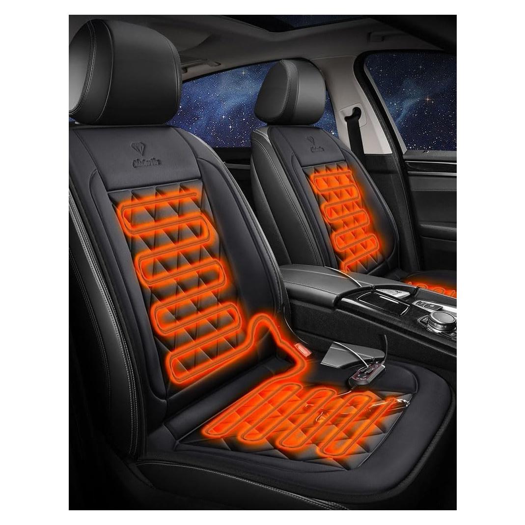 Cojín de Asiento de Coche Brecoory Universal de Cuero Sintético