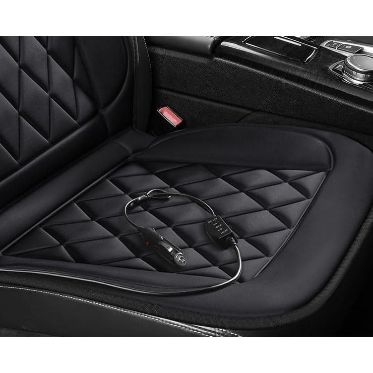 Cojín de Asiento de Coche Brecoory Universal de Cuero Sintético