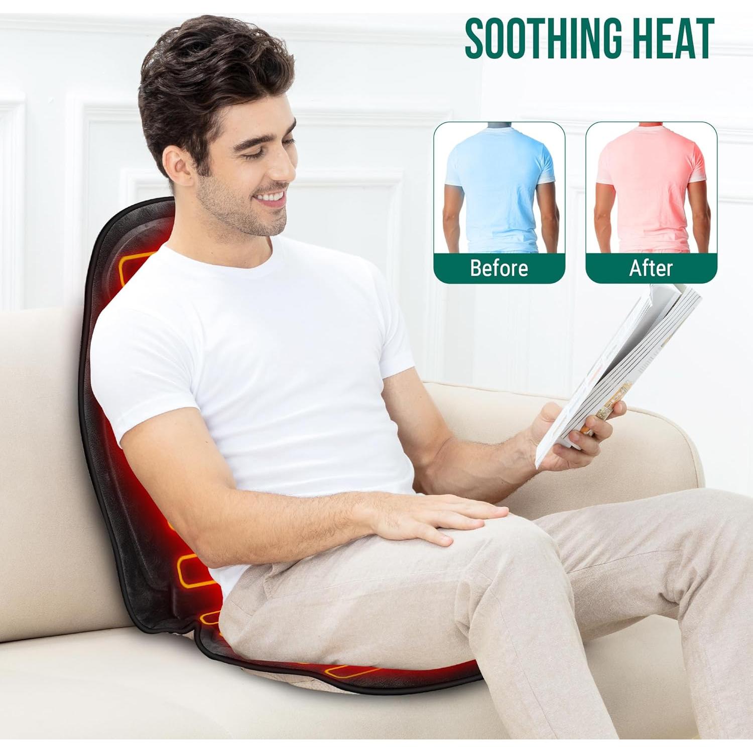 Masajeador de Espalda Snailax SL-262P-2 con Calor y Vibración