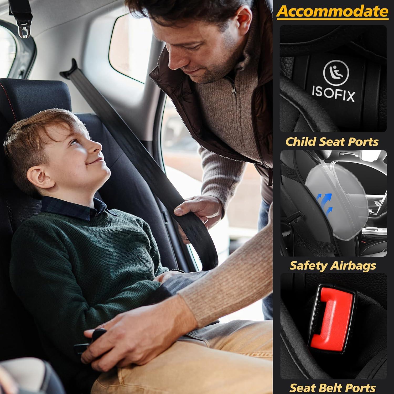 Cubiertas de Asiento de Coche YOTRUTH Universal Negro