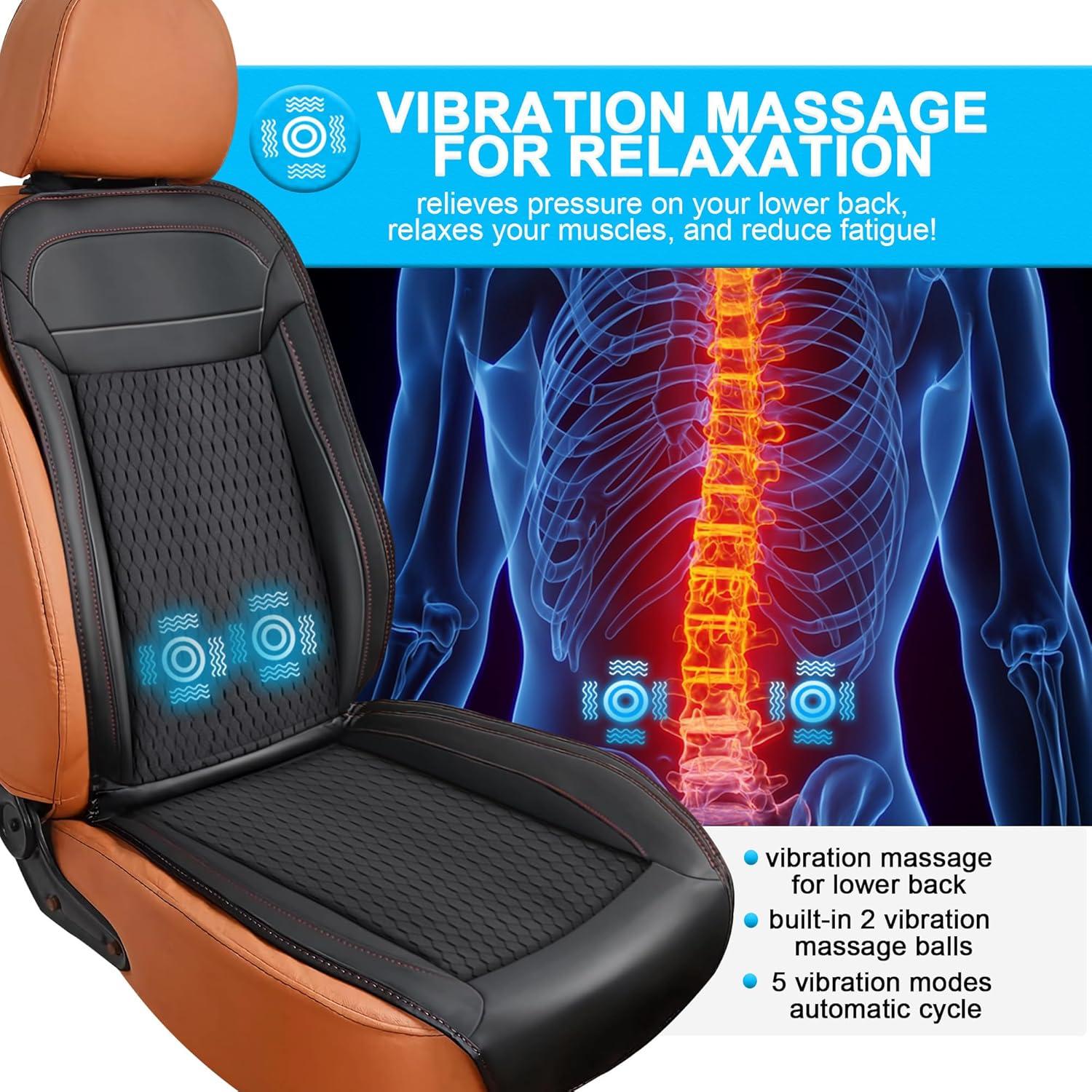 Cojín de Asiento de Coche Lodintech Refrigerante y Masaje 12V