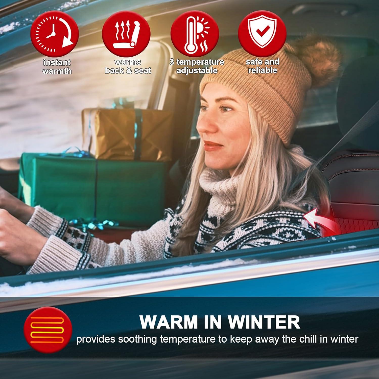 Cojín de Asiento de Coche Lodintech Refrigerante y Masaje 12V