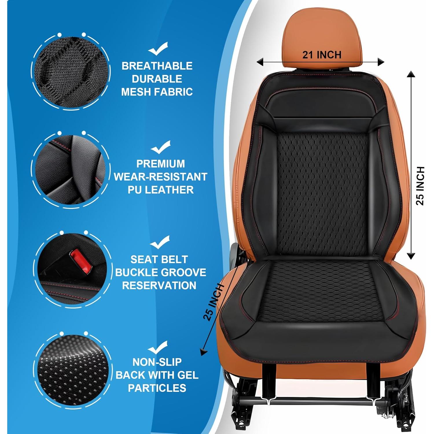 Cojín de Asiento de Coche Lodintech Refrigerante y Masaje 12V
