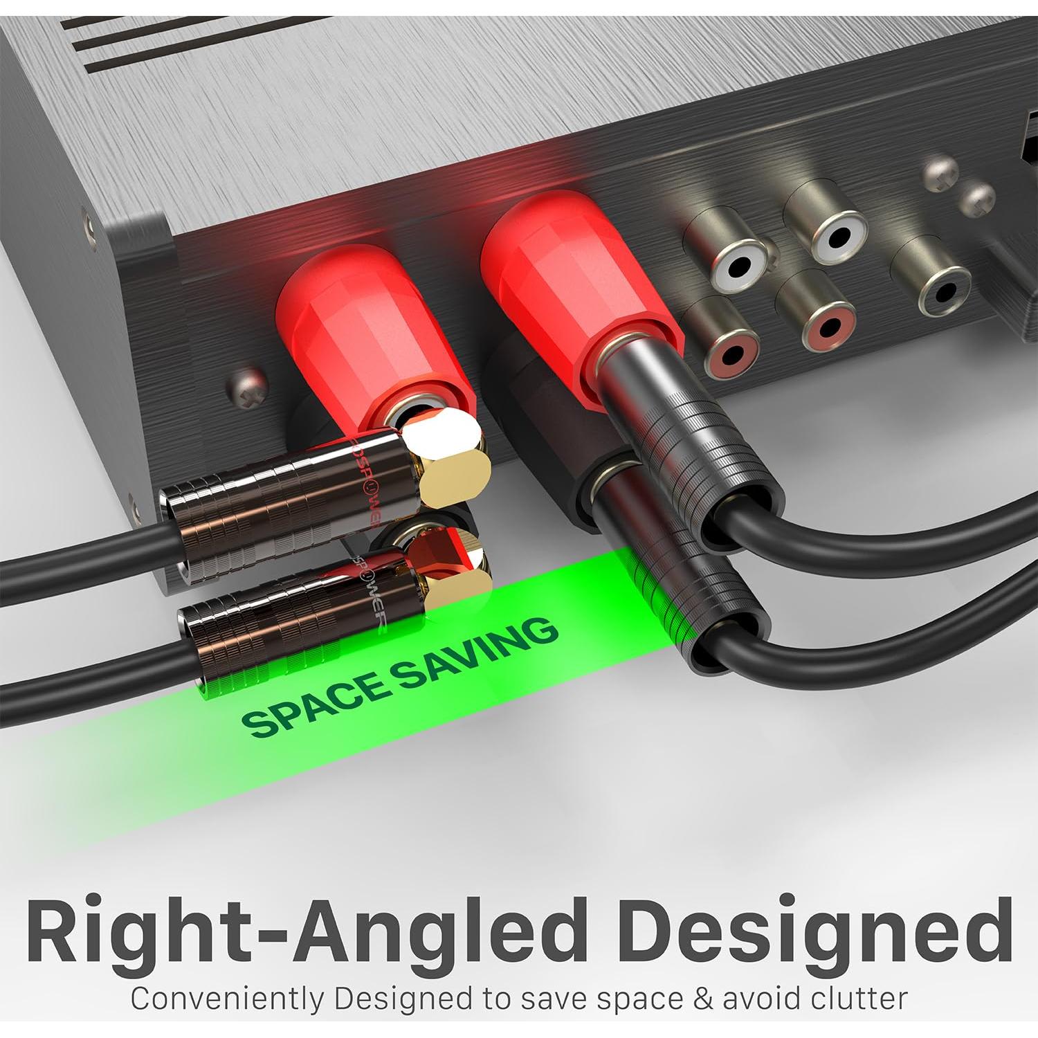 Conectores de Banana FosPower 12 Pares 24K Oro Audio