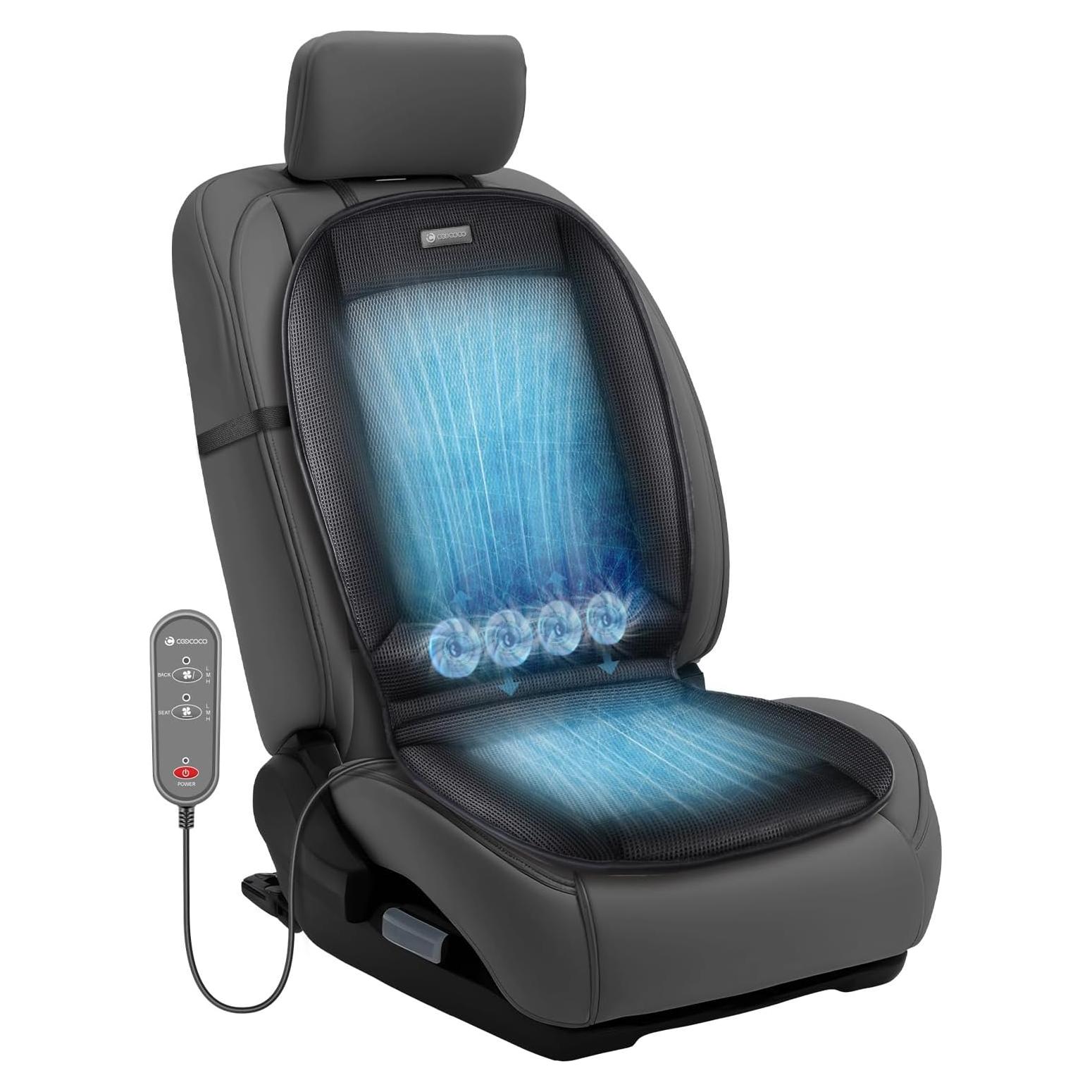 CooCoCo Funda de Asiento Refrigerante Universal Negro