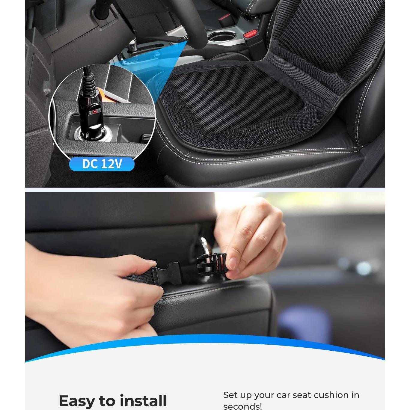 CooCoCo Funda de Asiento Refrigerante Universal Negro