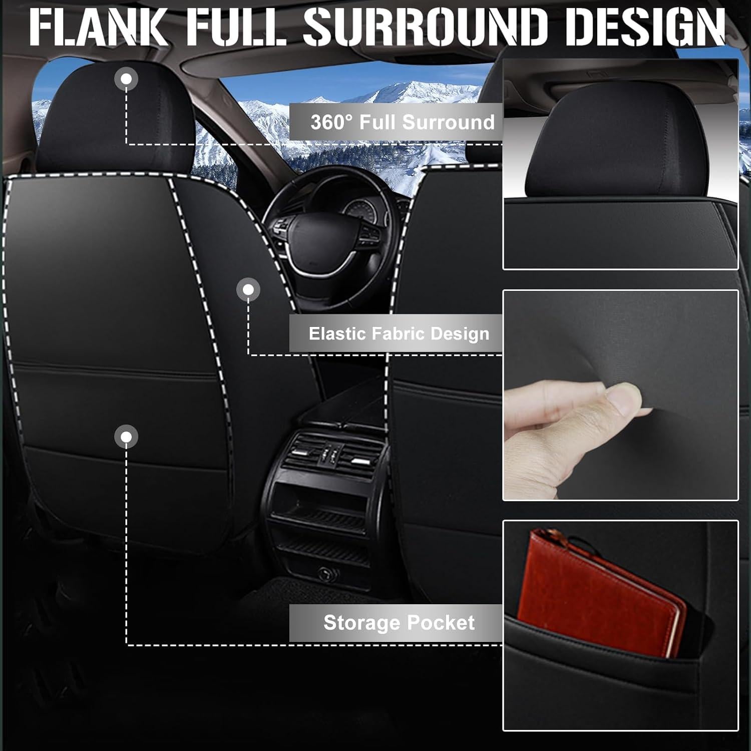 Funda de Asiento de Coche TTX LIGHTING 5 Asientos Negro y Gris