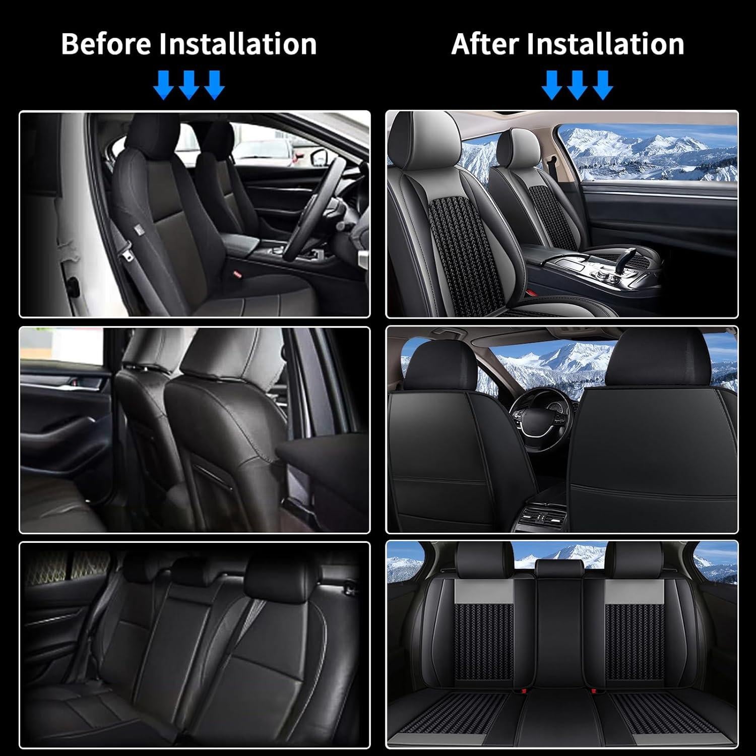 Funda de Asiento de Coche TTX LIGHTING 5 Asientos Negro y Gris