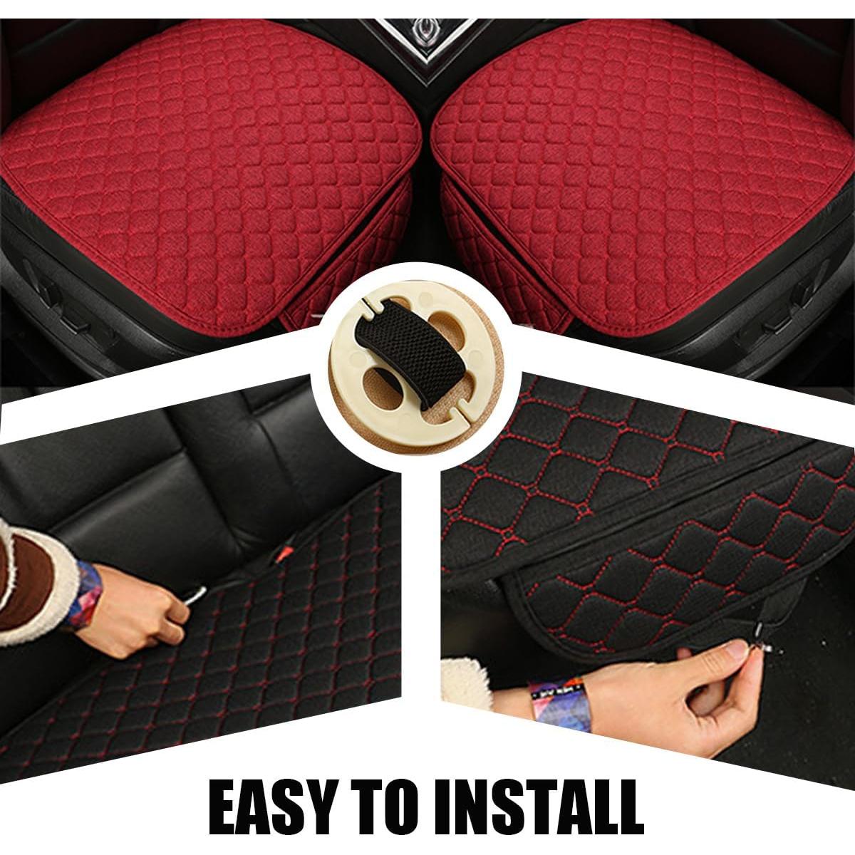 Funda de Asiento de Coche Povtii Rojo Transpirable Universal