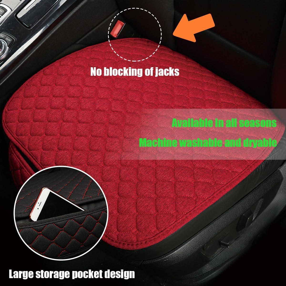 Funda de Asiento de Coche Povtii Rojo Transpirable Universal