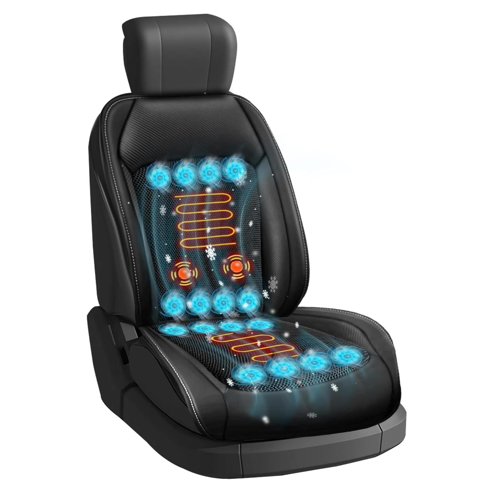 Funda de Asiento de Coche WINTAM 3-en-1 con Masaje y Ventilación