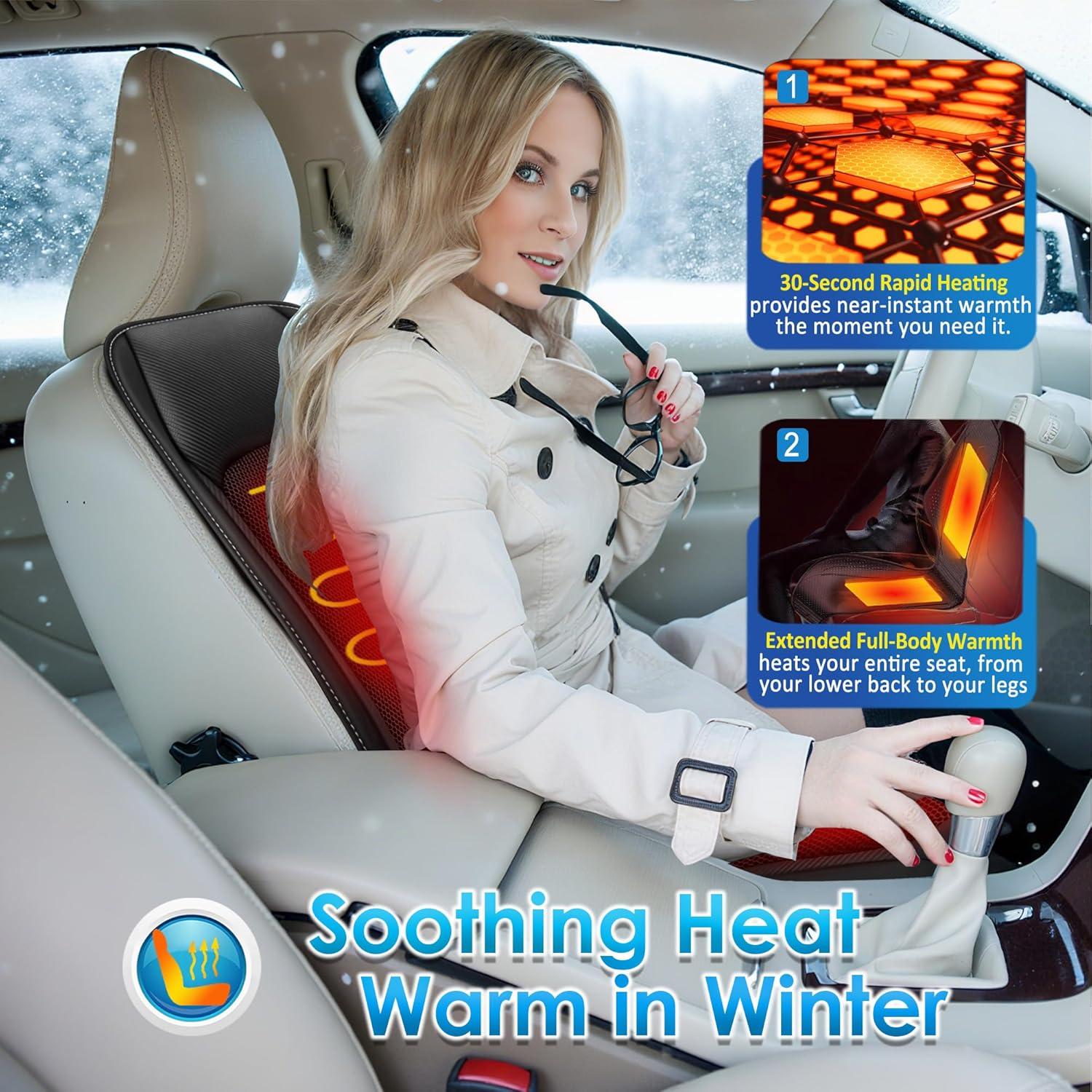 Funda de Asiento de Coche WINTAM 3-en-1 con Masaje y Ventilación