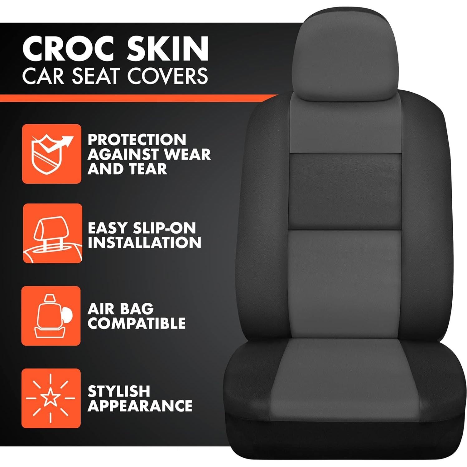 Cubiertas de Asiento de Coche BDK NSC-010 Color Carbón