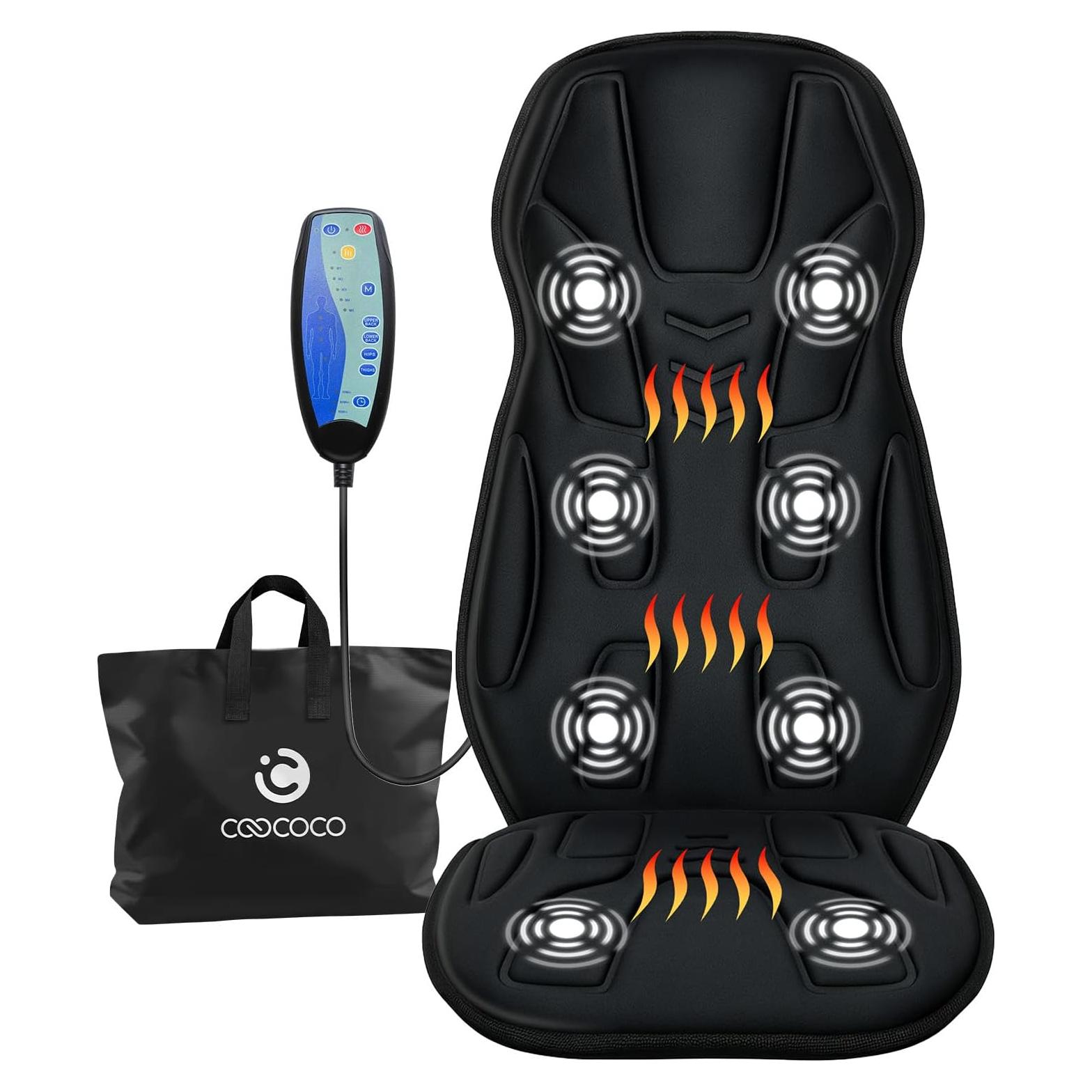 Cojín de Masaje CooCoCo con Calor y 8 Motores, 5 Modos