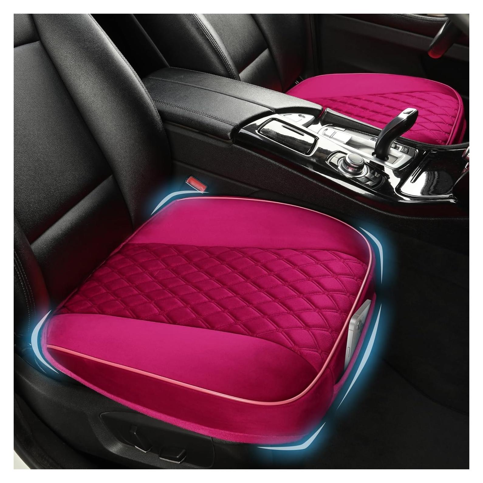 Cubierta de Asiento de Coche West Llama Terciopelo Rosa 2PC