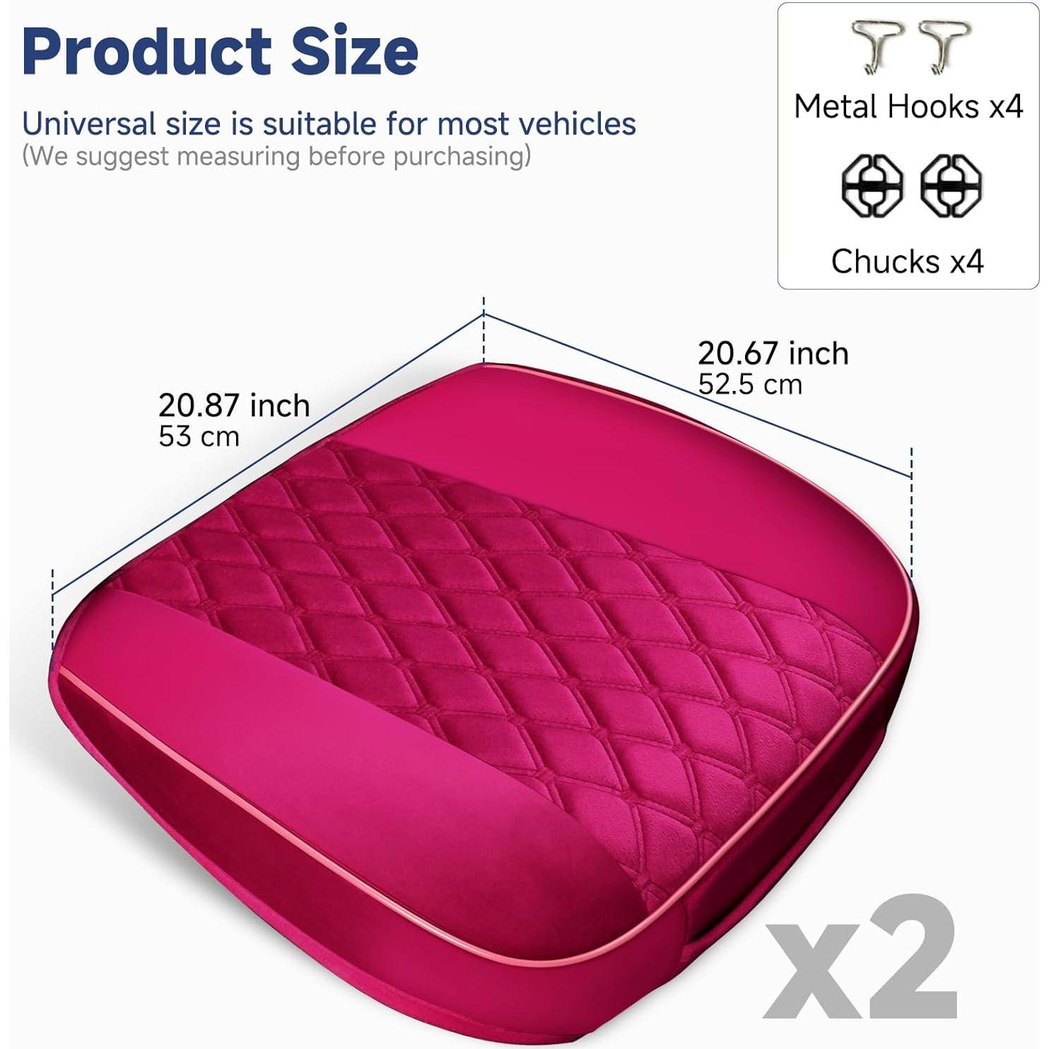 Cubierta de Asiento de Coche West Llama Terciopelo Rosa 2PC