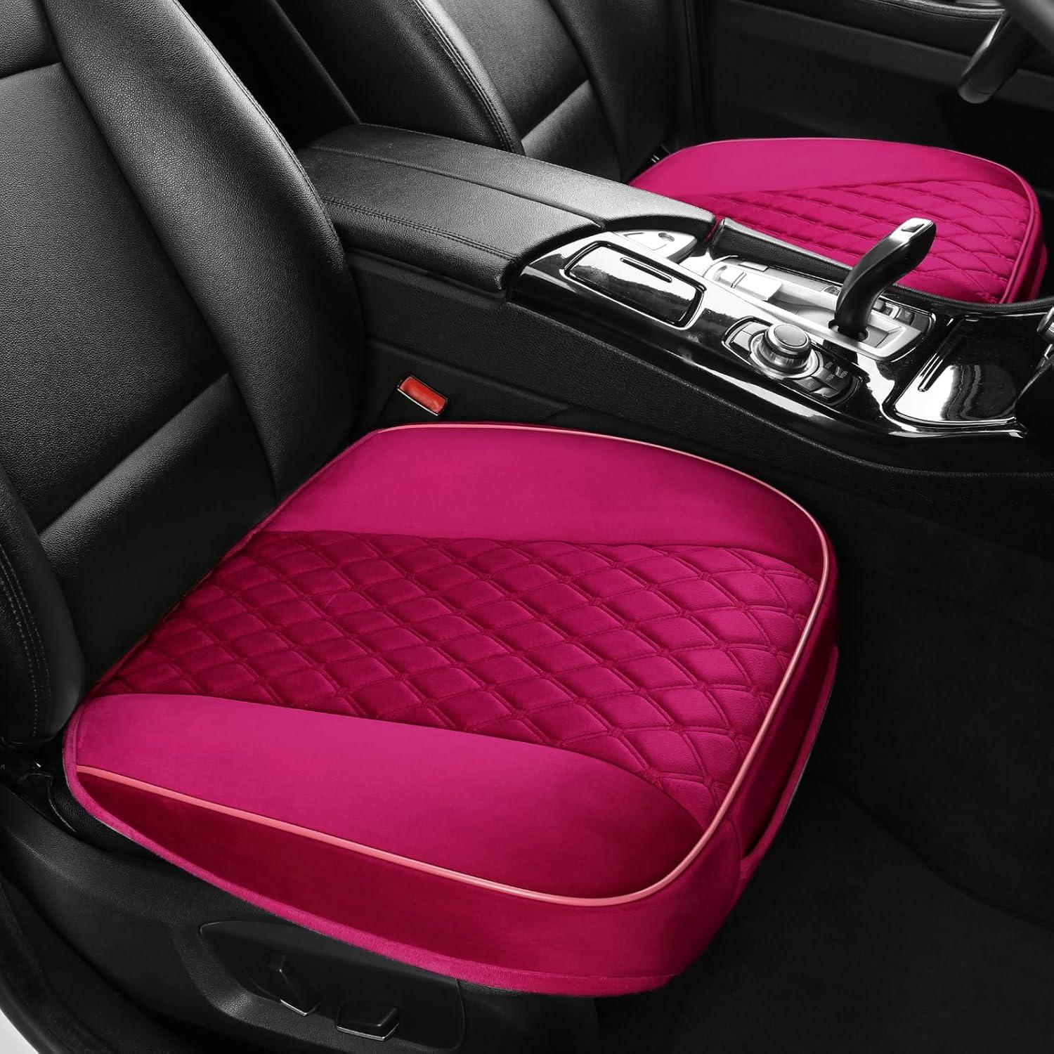 Cubierta de Asiento de Coche West Llama Terciopelo Rosa 2PC