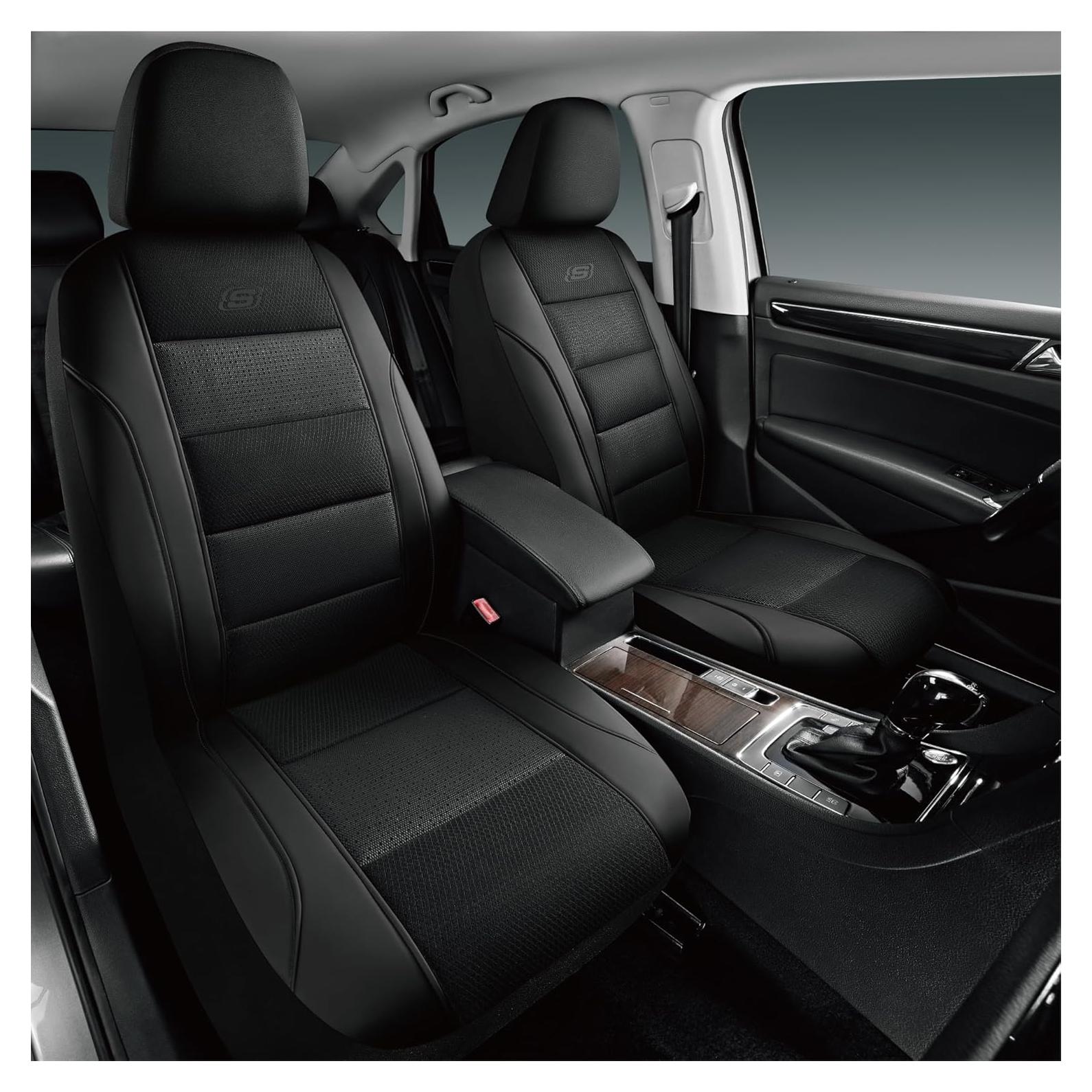 Cubiertas de Asiento de Coche Skechers Negro Espuma de Memoria