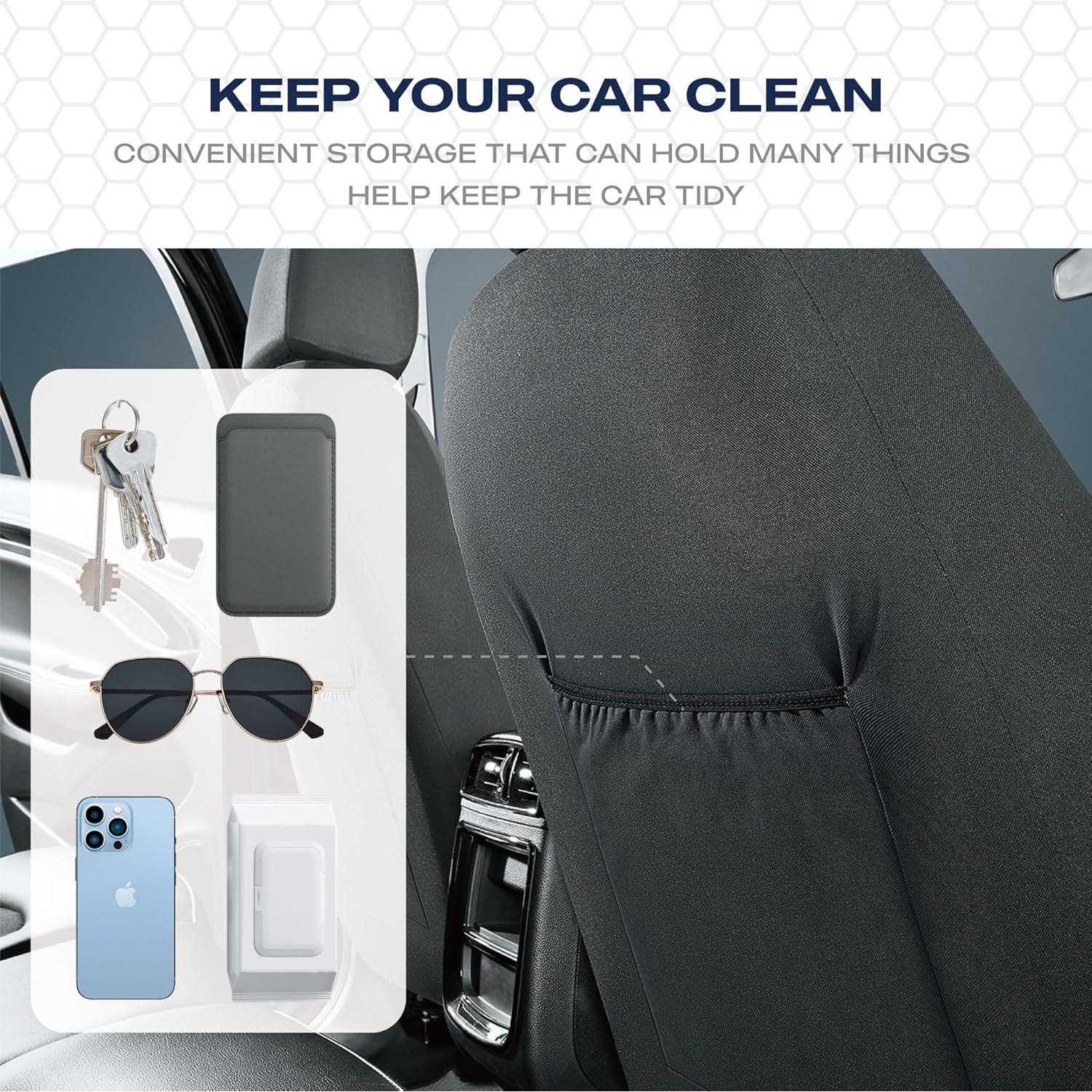 Cubiertas de Asiento de Coche Skechers Negro Espuma de Memoria