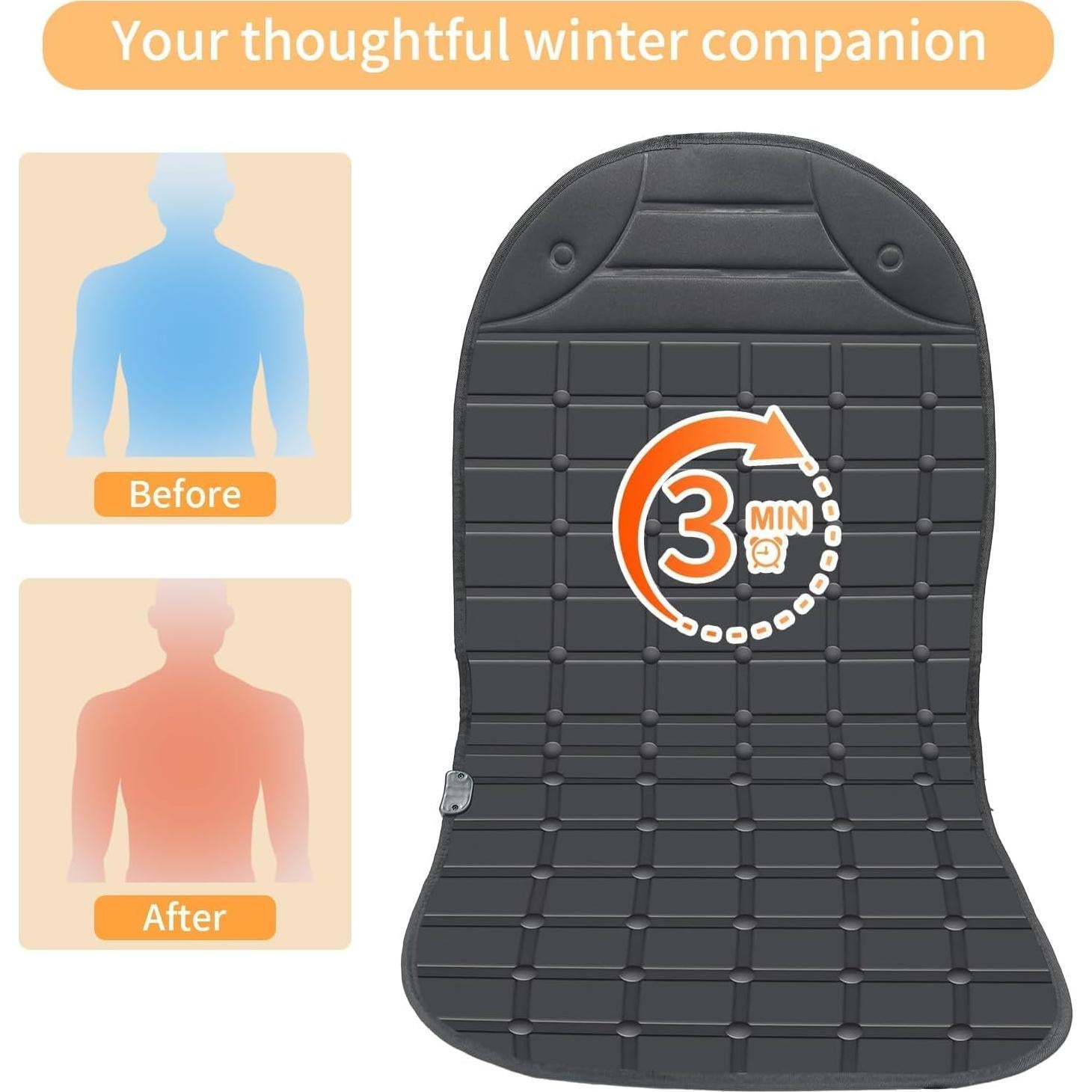 Funda de Asiento de Invierno TAILERRI A01 Negra Universal