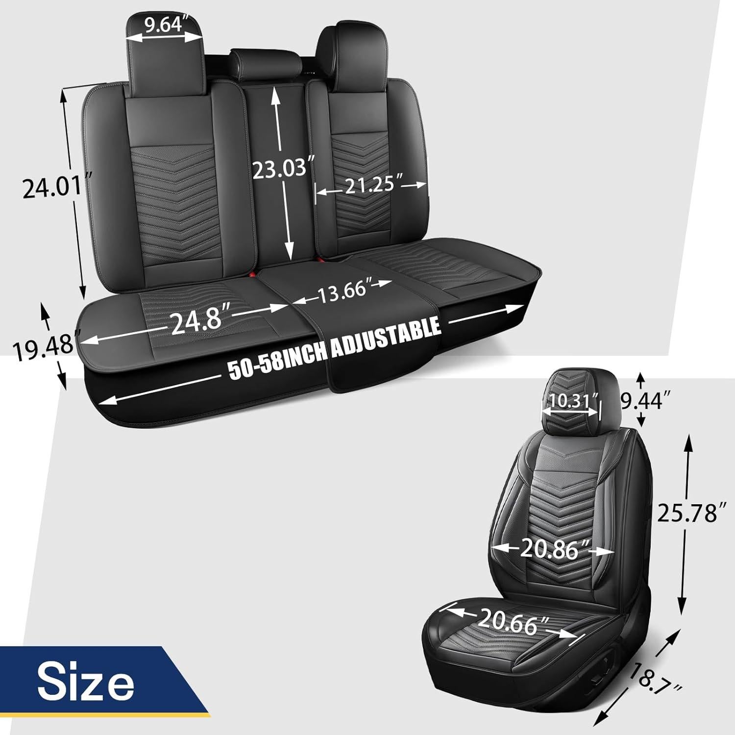 Fundas de Asiento de Coche HChengkikz Neopreno Impermeables 2 PCS