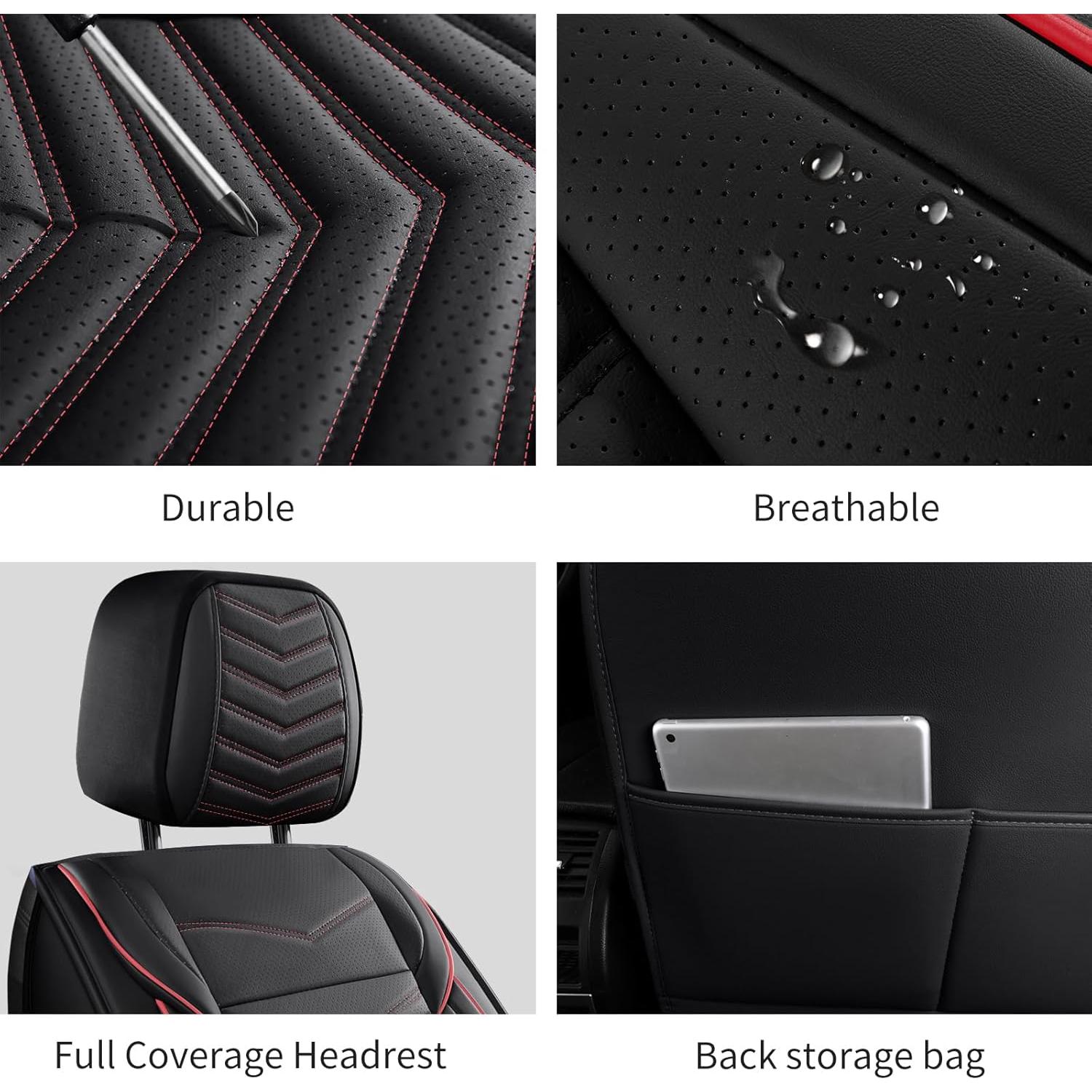 Fundas de Asiento de Coche HChengkikz Neopreno Impermeables 2 PCS