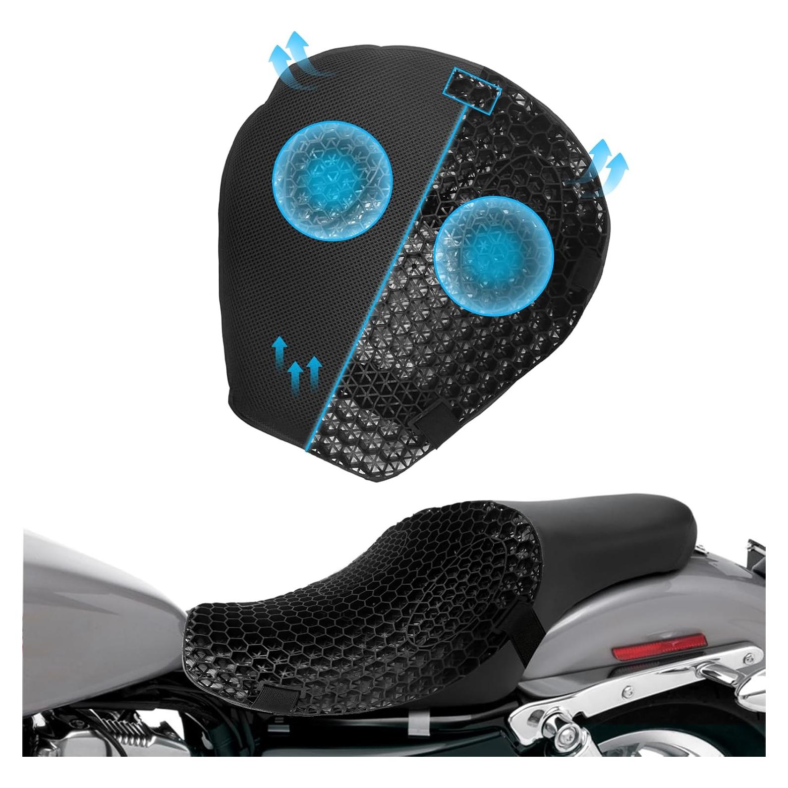 Cojín de Asiento de Gel TrekBliss para Motocicleta 28x25cm