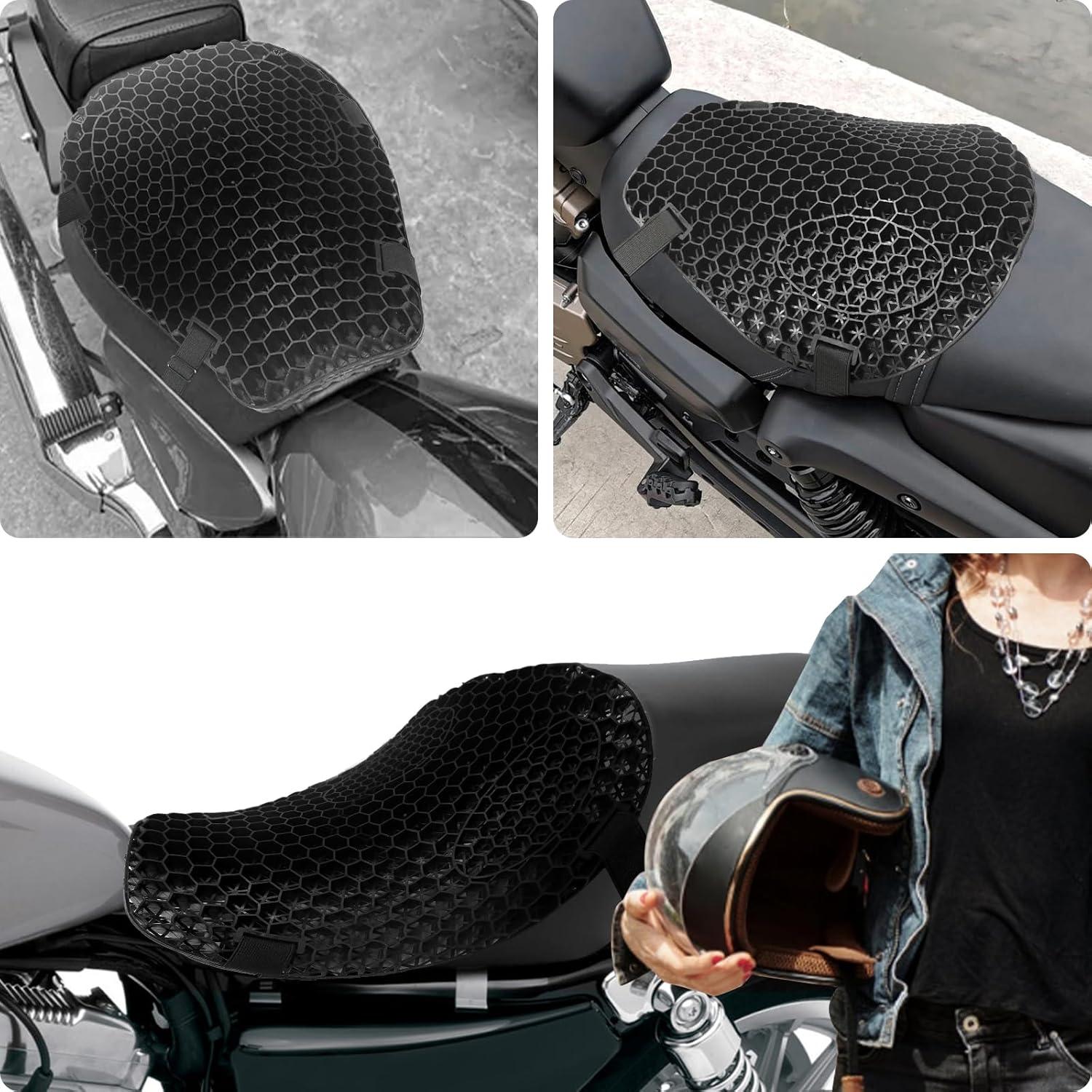 Cojín de Asiento de Gel TrekBliss para Motocicleta 28x25cm