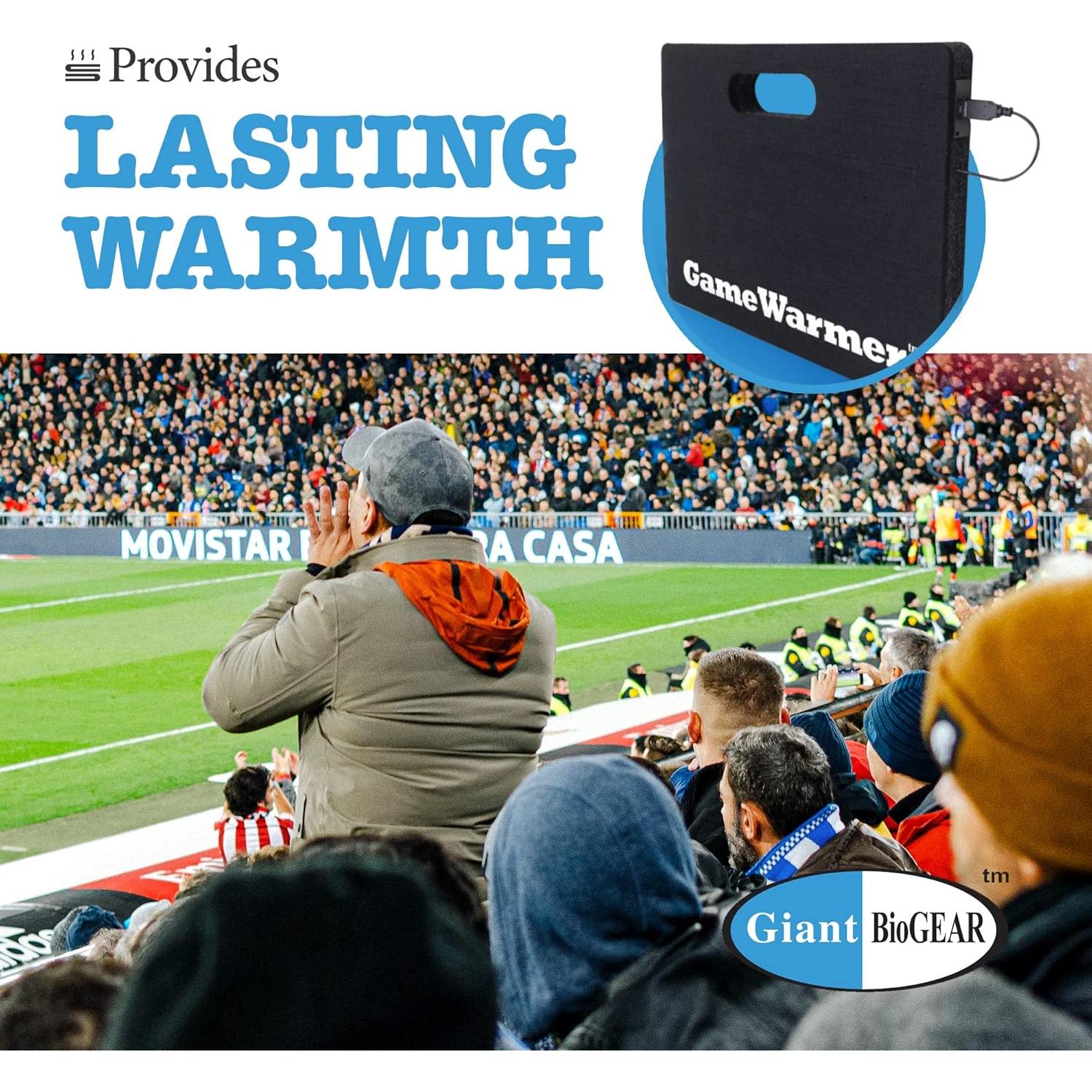 Cojín Calentador de Gradas GiantBioGEAR GameWarmer 5h