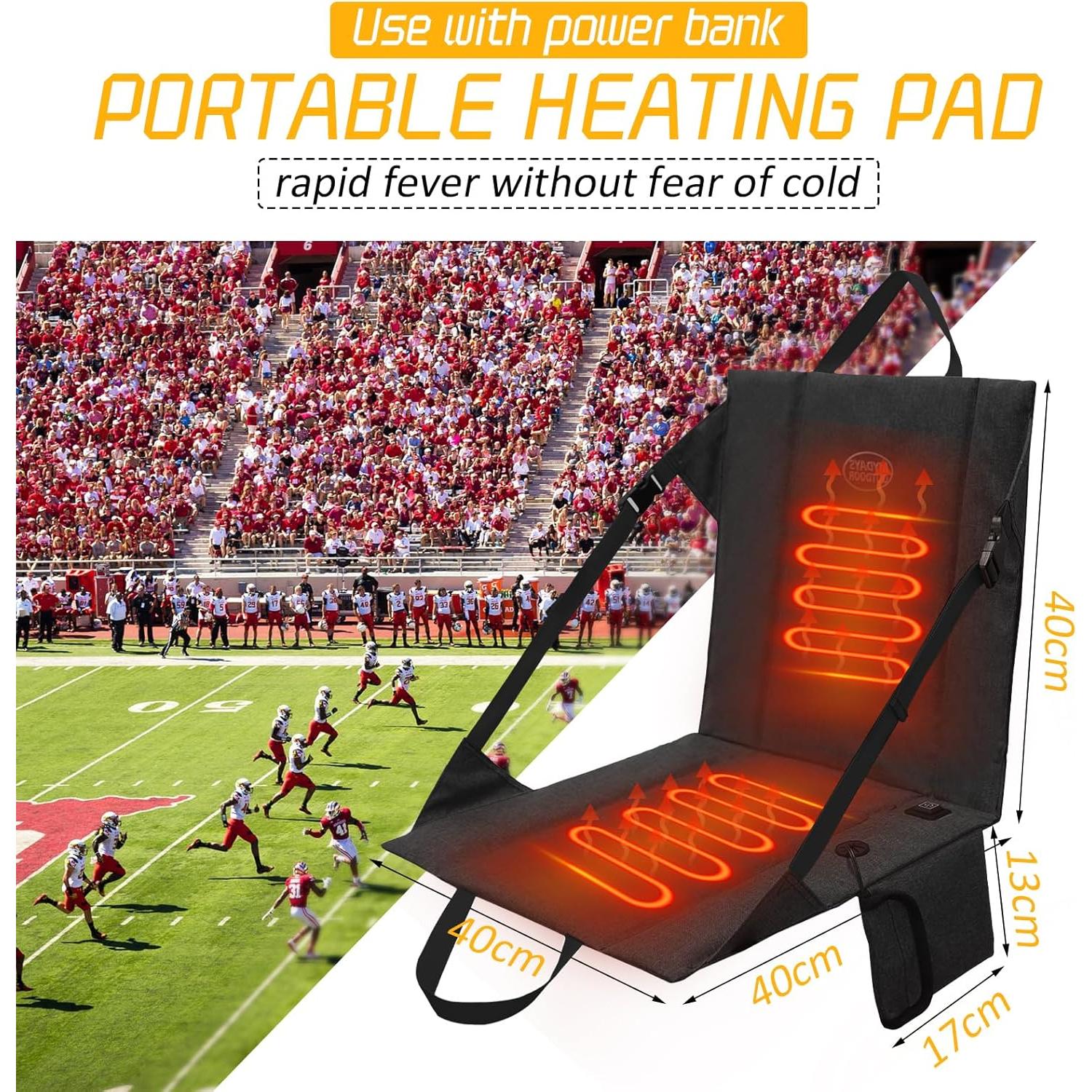 Cojín de Asiento Calentado HuiJuKeJi Plegable USB 39x40cm