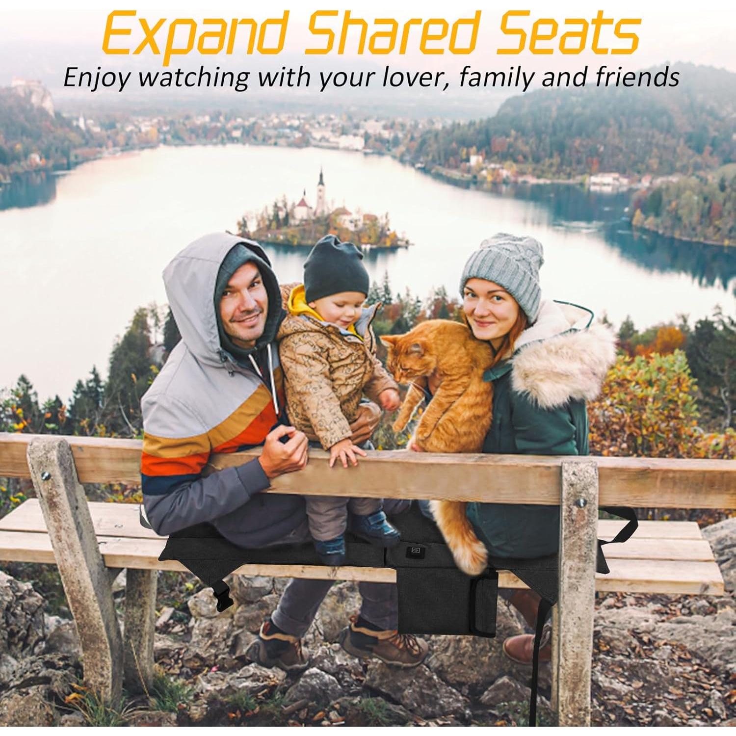 Cojín de Asiento Calentado HuiJuKeJi Plegable USB 39x40cm