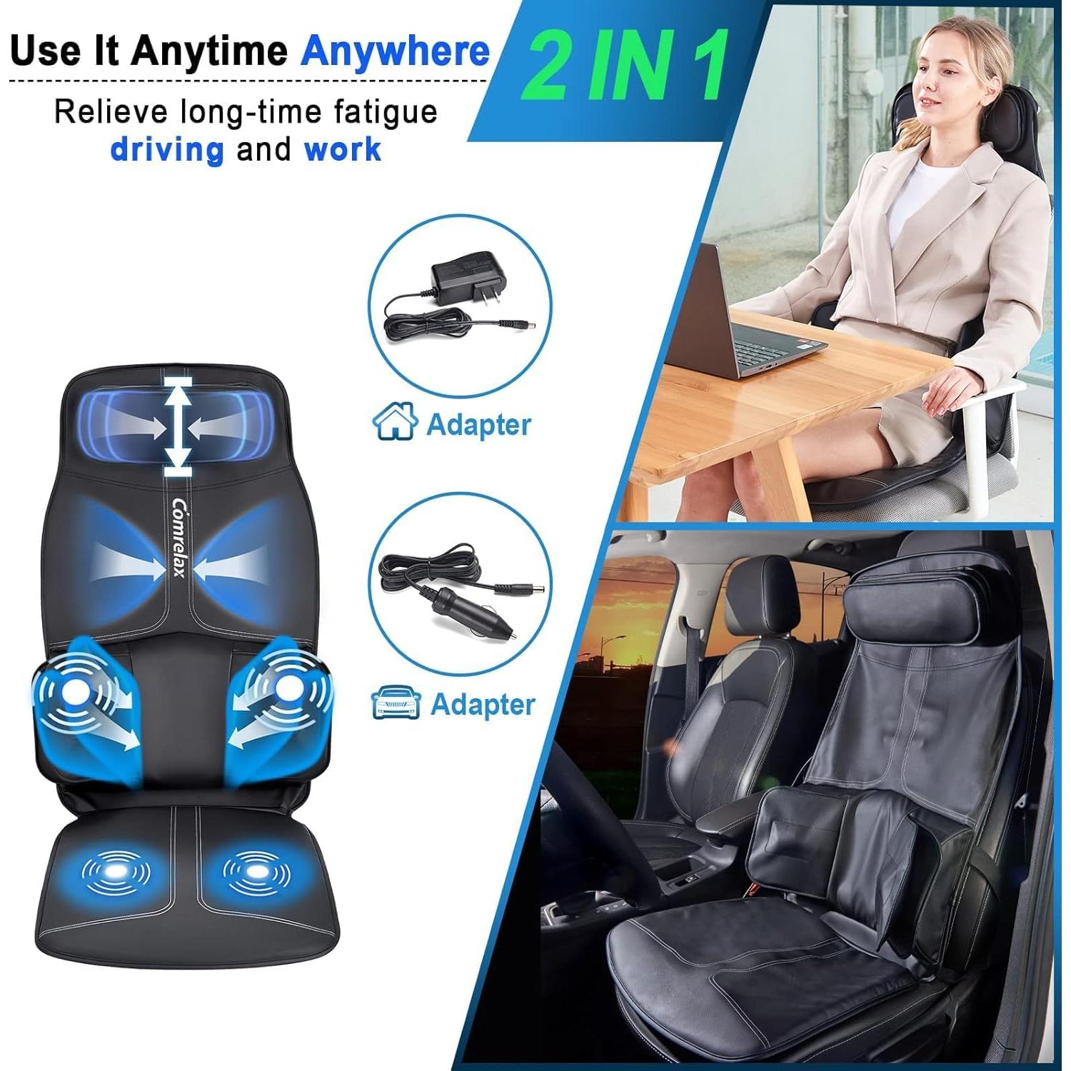 Cojín de Masaje para Espalda Comrelax CO-6005 3 Modos 3 Intensidades