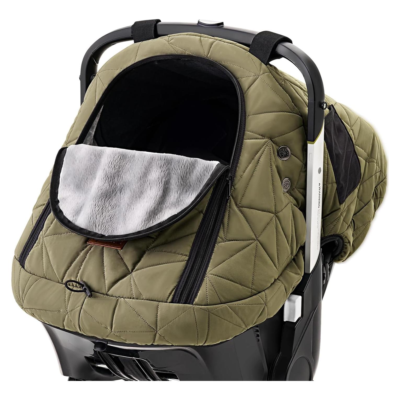 Cubierta de Asiento de Coche para Bebé Sprouterie Verde Oliva